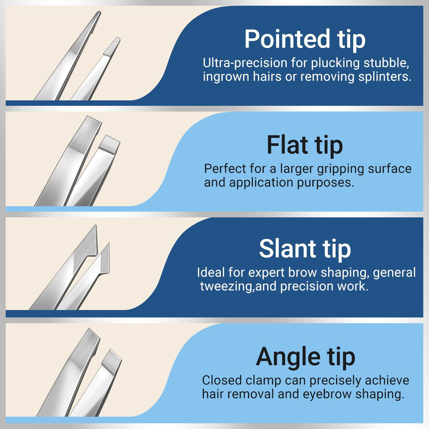 Tsmaddts Tweezers For Women Facial Hair, 8 In 1 Eyebrow Kit With Tweezers, Scissors, Razor, Brush With Travel Bag, Eyebrow Shaping Kit