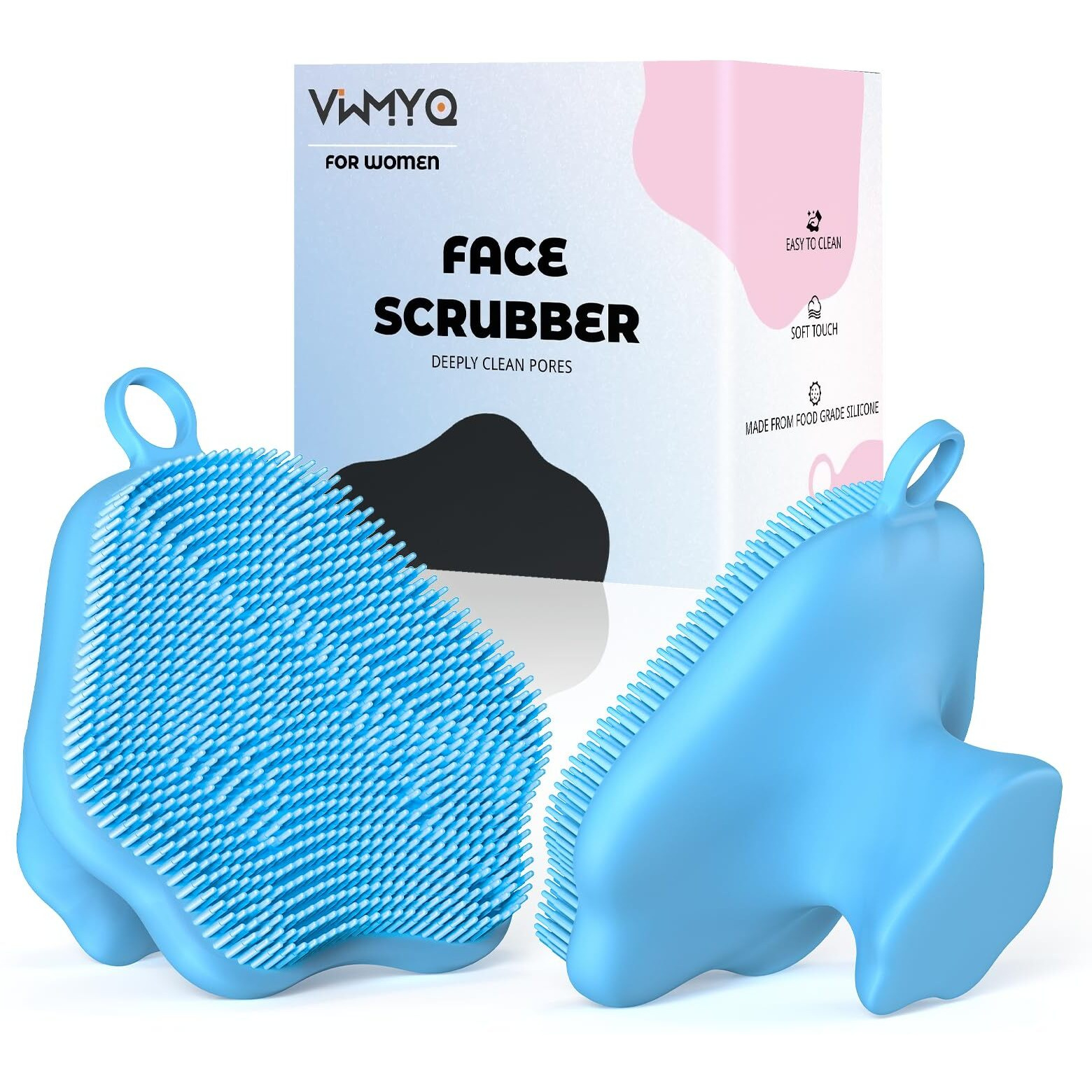 Vwmyq Silicone Face Scrubber - Exfoliating Face Scrubber For Women And Man, Gentle Facial Cleansing Brush Blackhead Acne Pore Pad Cradle Cap, Manual Soft Face Wash Brush For Deep Skin Care