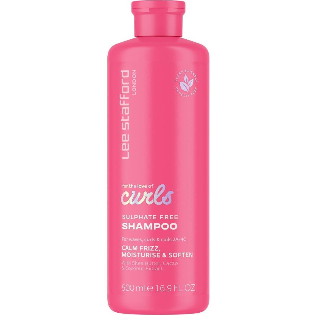 Lee Stafford Wavy, Curly, & Coily Shampoo | For The Love Of Curls - Daily Cleanser For 2A To 4C Hair, Anti Frizz, Moisturising, Adds High Gloss Shine To Smooth Defined Curls, Lightweight, 16.9 Fl Oz