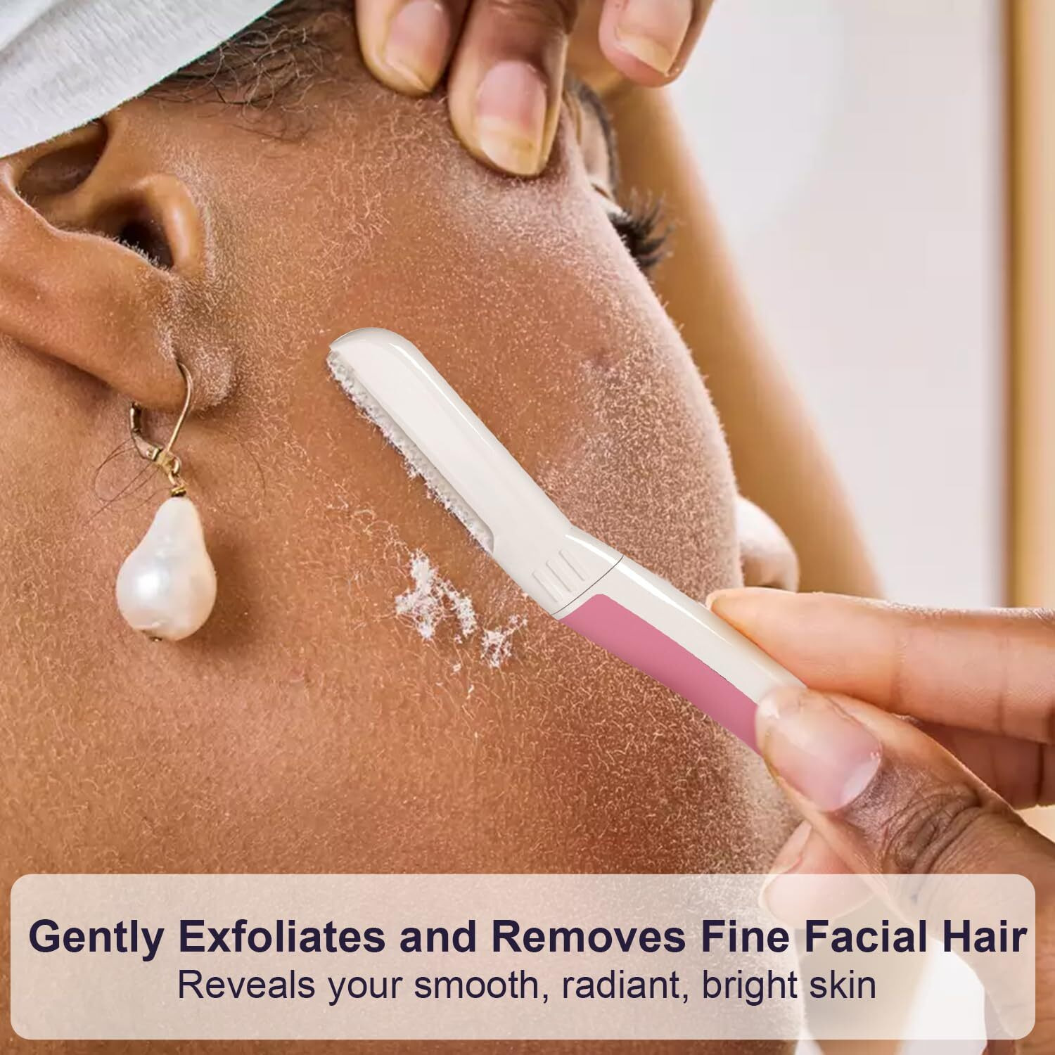 Thurlady Face Razors For Women Dermaplaning, Dermaplane Razor For Women Face, Eyebrow & Facial Razors, Peach Fuzz Remover, Gentle Exfoliating Microblades, For Sensitive Skin (Pack Of 12, Pearl Blush)