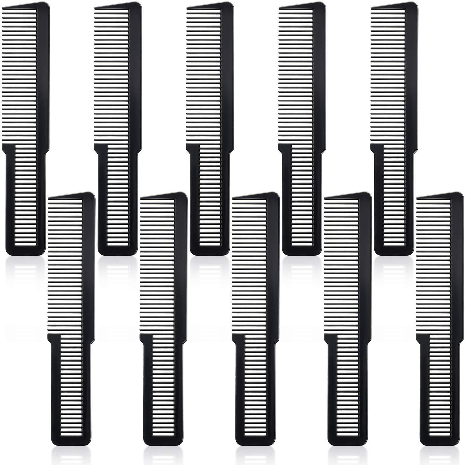 Patelai 10 Pieces Hair Cutting Comb Fine Tooth Styling Barber Styling Hair Clipper Cutting Comb For Home Salon Barber(Black)