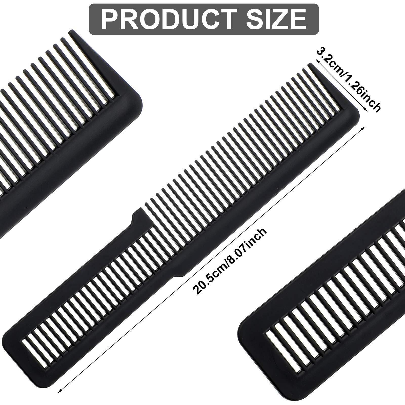 Patelai 10 Pieces Hair Cutting Comb Fine Tooth Styling Barber Styling Hair Clipper Cutting Comb For Home Salon Barber(Black)