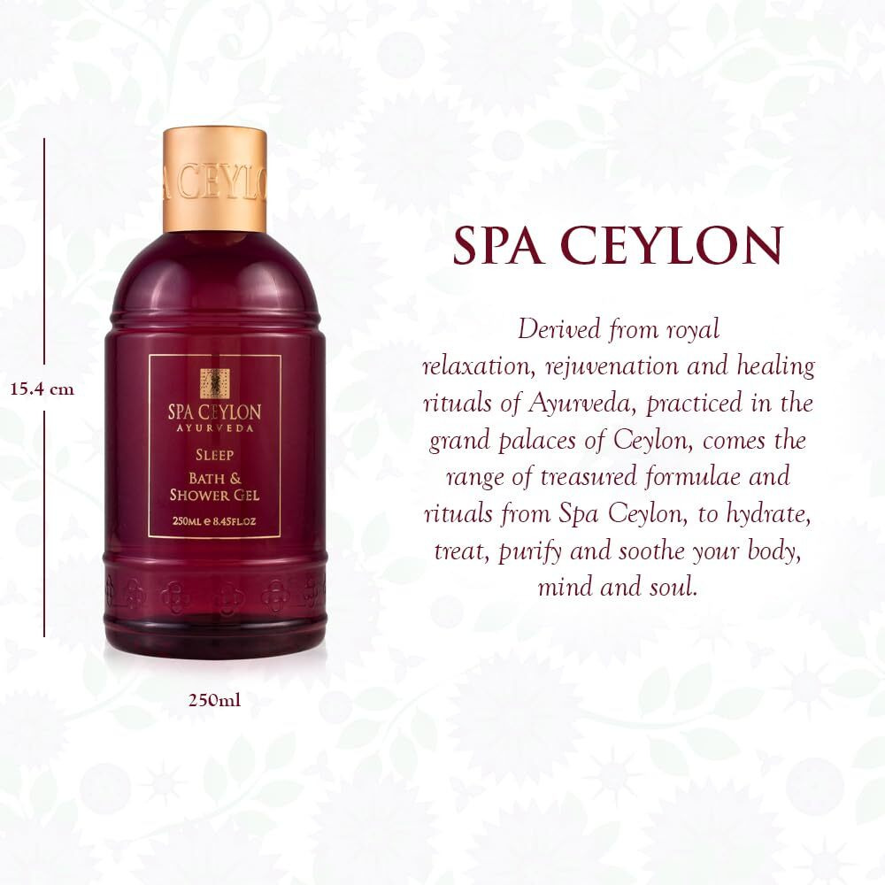 Spa Ceylon Sleep Bath & Shower Gel | Mild Cleansing Formula | Calming & Relaxing | Nourishes Skin | 100% Vegetarian | Suitable For All Skin Types