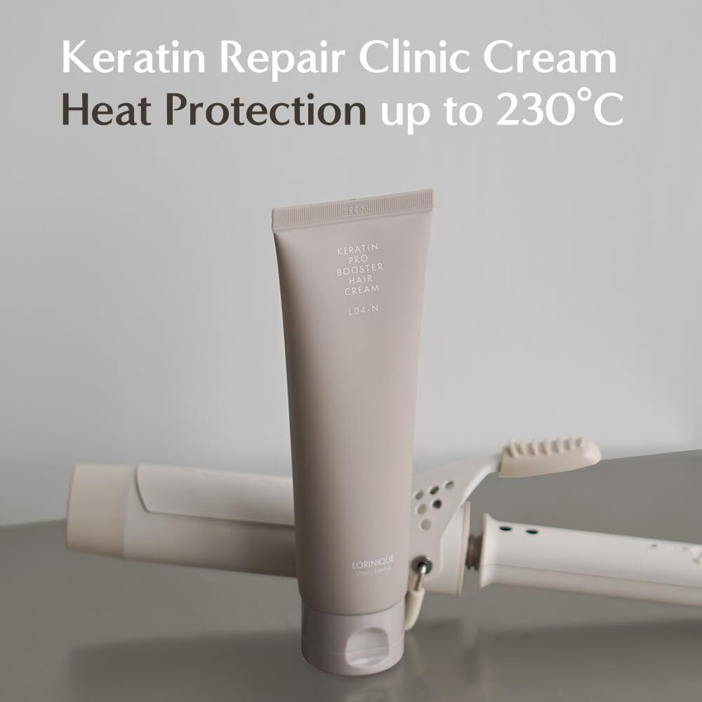 Lorinique Korean Keratin Leave-In Conditioner 4.06  Fl  Oz L04-N Hair Cream For Deep Nourishing | Keratin Pro Booster & Heat Protection With Korean Camellia Oil