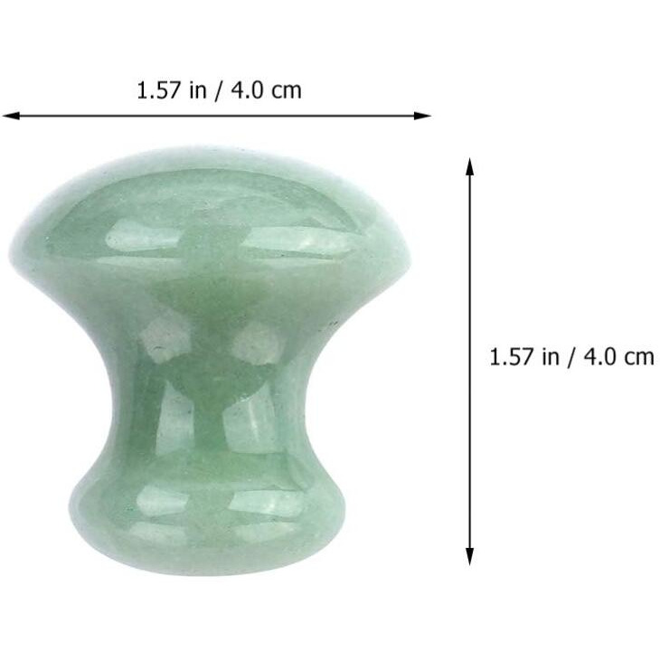 Uonlytech Ice Roller 2Pcs Facial Tools, Green Jade Quartz Massage Rollers Stones Scraping Massage Tool For Women Home Spa