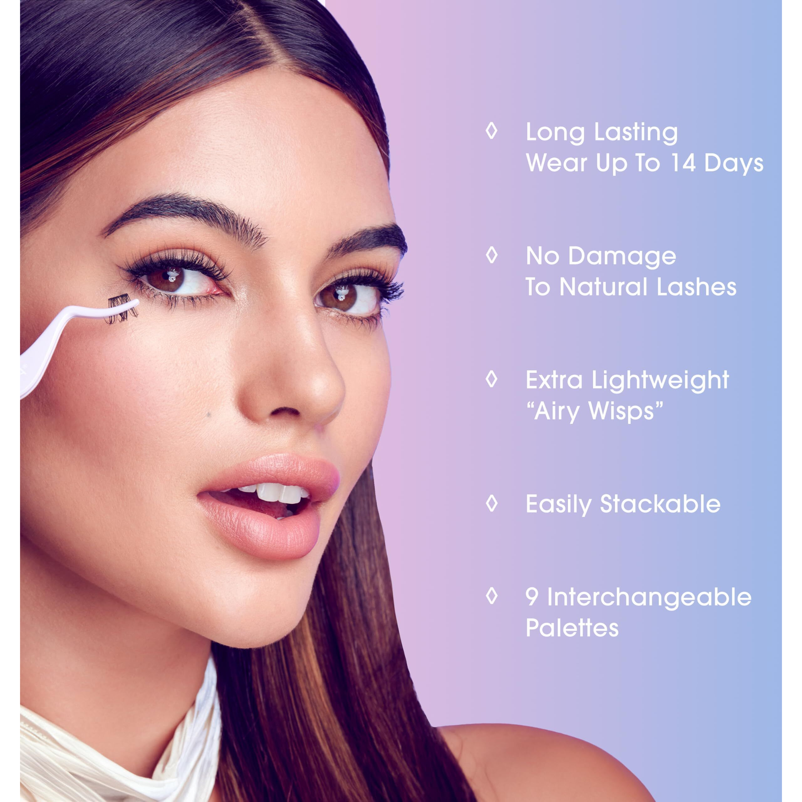 Falscara Studio Lash Extension Kit, 54 Stackable Lash Clusters, Medium Volume, 10Mm-14Mm, Dark Chocolate, False Eyelashes, Infusebond, Water-Resistant Seal, Bondboost, Hydro Cleanser, Applicator