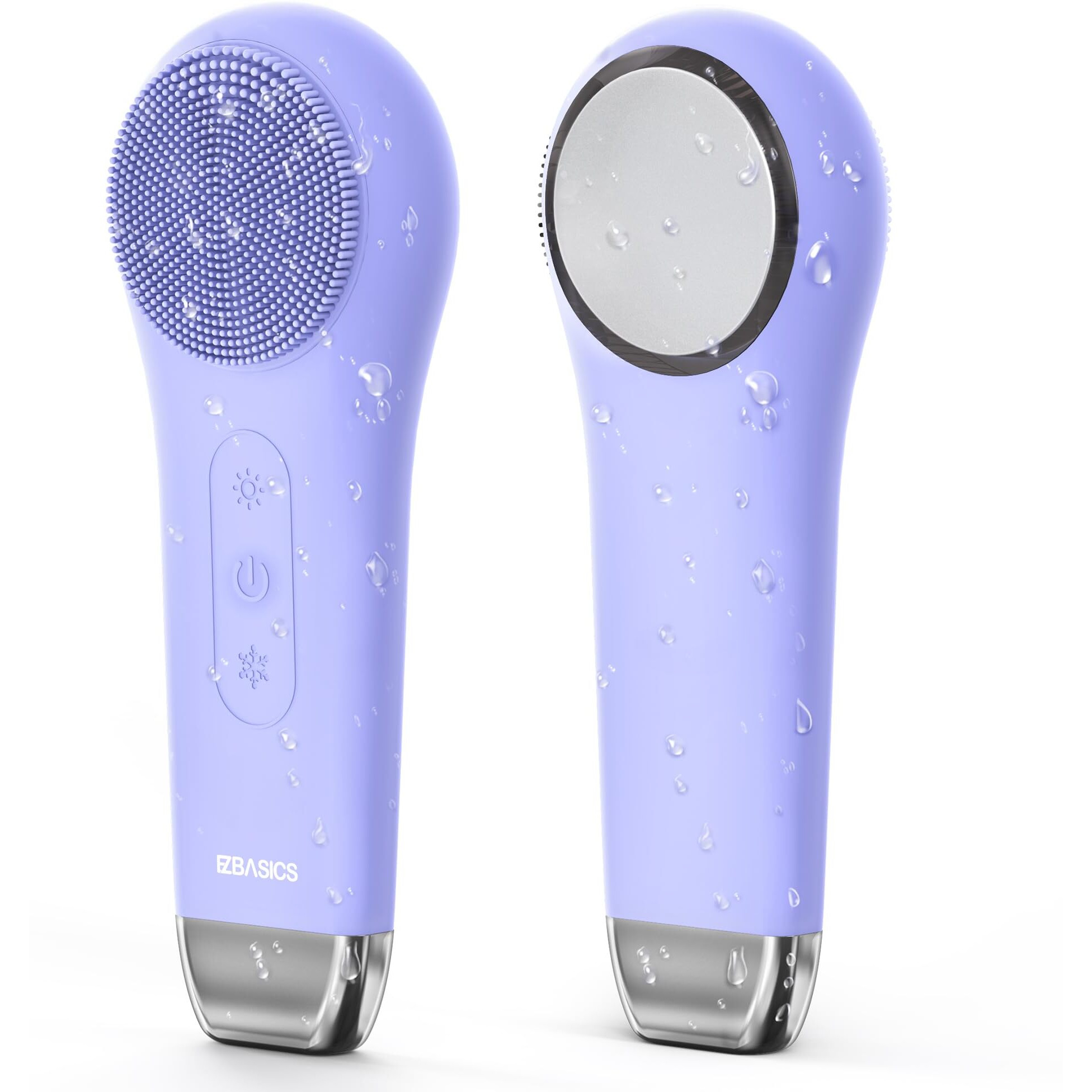 Ezbasics Facial Cleansing Brush Face Scrubber Waterproof Face Scrub Brush For Men & Women Rechargeable Face Brushes For Facial Electric Silicone Face Scrubber Cleanser Brush 1 Pack+3 Modes Violet