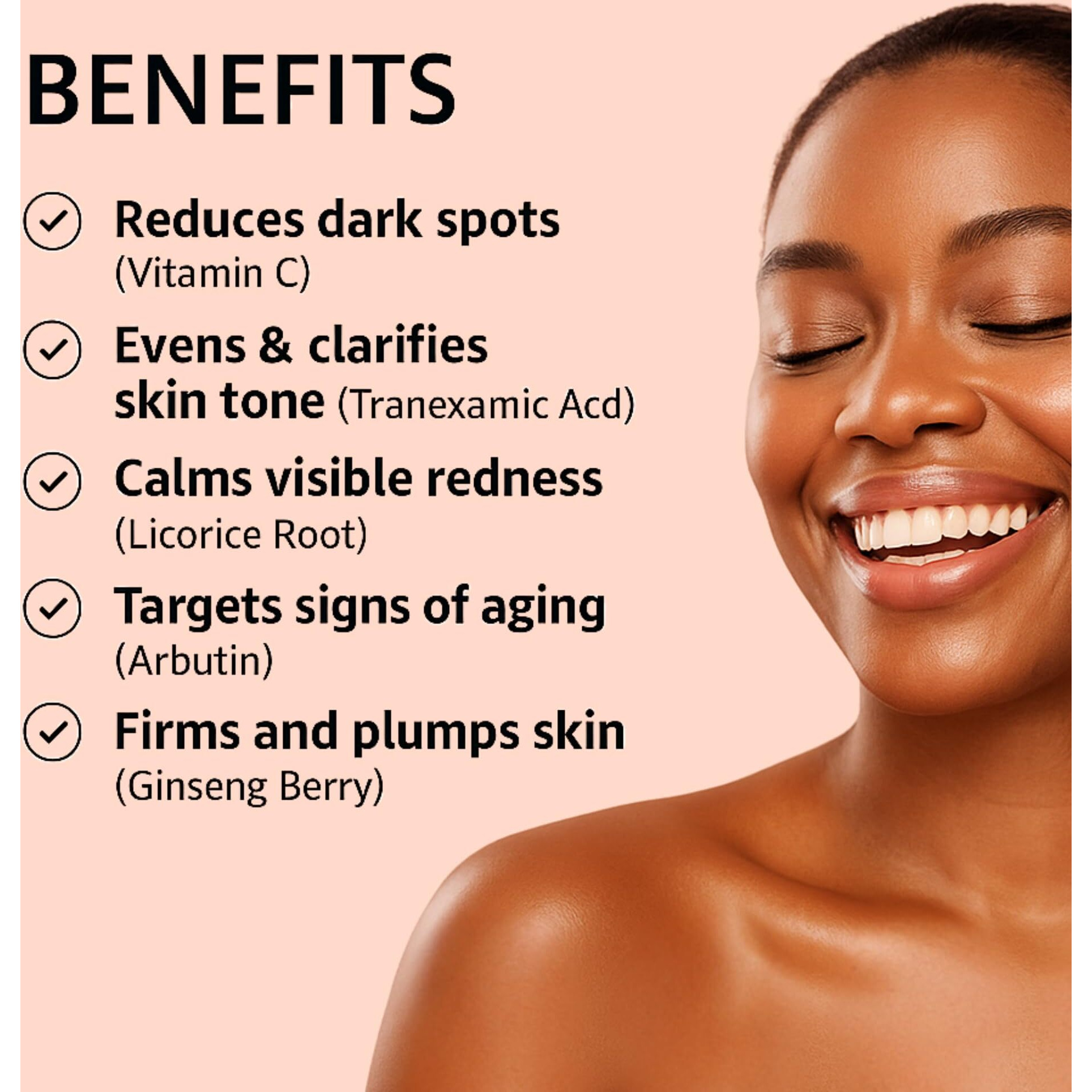 Dark Spot Clarity Oil Serum With Vitamin C For Uneven Tone & Post-Acne Marks - Korean Vegan Skincare With Ginseng Berry, Licorice Root, Arbutin & Tranexamic Acid By Byrana - 1 Oz