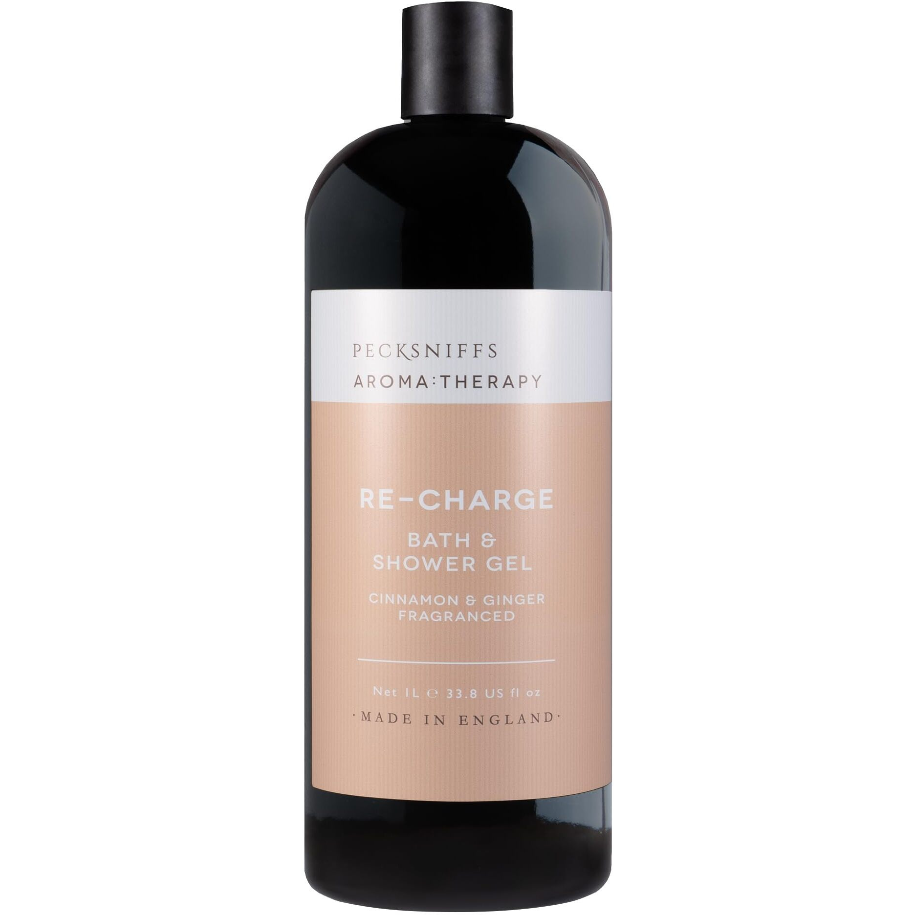 Pecksniff's AromaTherapy Re-Charge Shower Gel - Luxurious Moisturizing Bath & Body Cleanser, 1000 Ml/33.8 Fl Oz Bottle