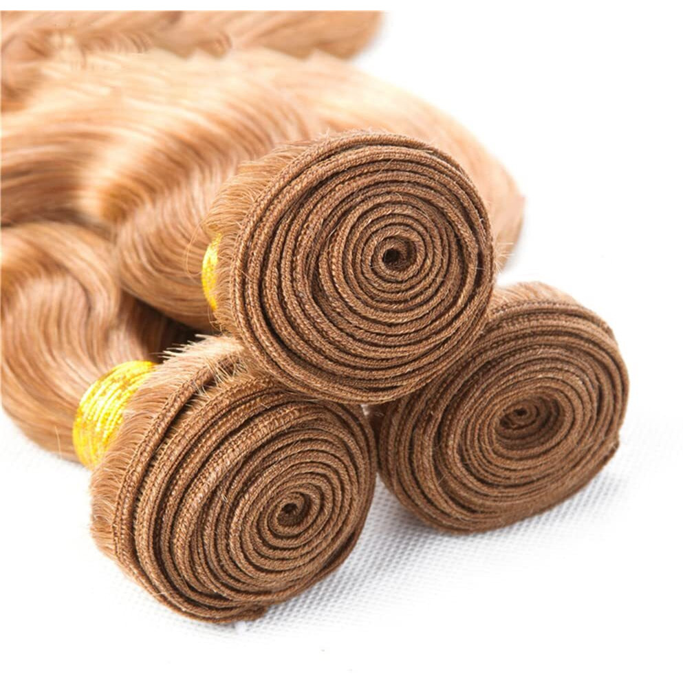 30 Brown Bundles Human Hair Body Wave Bundles 28 30 32 Inch 3 Bundle Unprocessed Brazilian Virgin Hair Light Brown Body Wave Human Hair Extensions 50 Gram Per Bundle