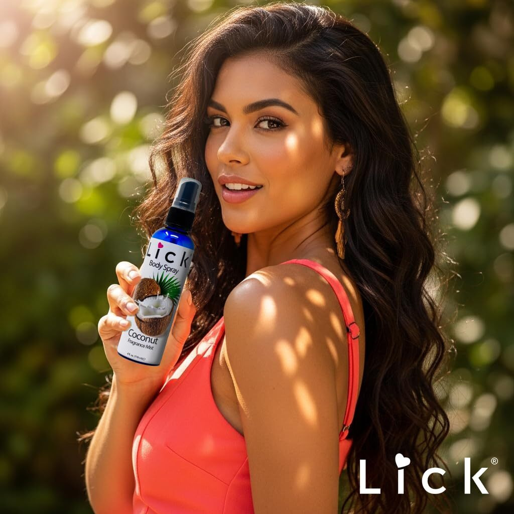 Lick Coconut Scented Body Spray - Creamy Fragrance Mist For Daily Refresh - 4 Fl Oz