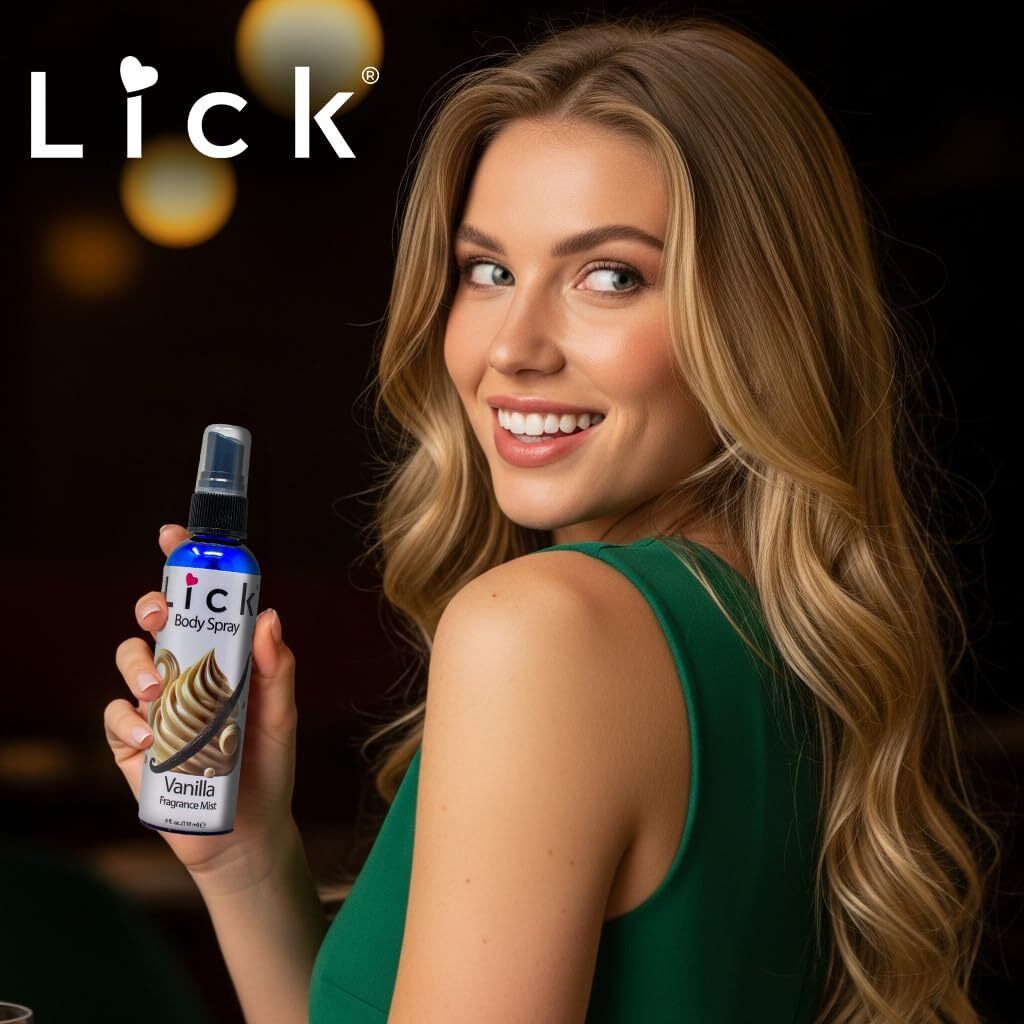 Lick Vanilla Velvet Scented Body Spray - Cozy And Warm Fragrance Mist - 4 Fl Oz