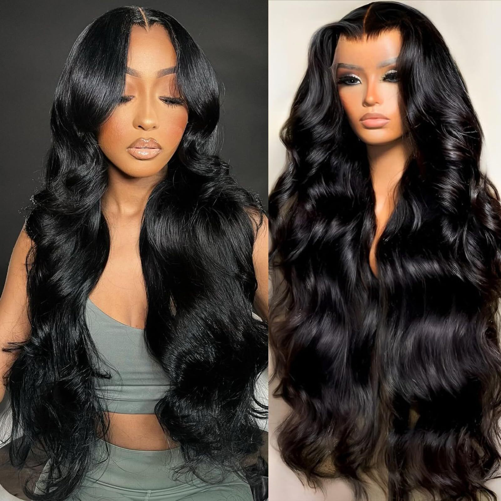 Pevrvfe 13X6 Hd Lace Front Wigs Human Hair 30 Inch Body Wave Lace Front Wigs Human Hair Pre Plucked Baby Hair Natural Color Glueless Wig 200 Density Human Hair Wigs For Black Women