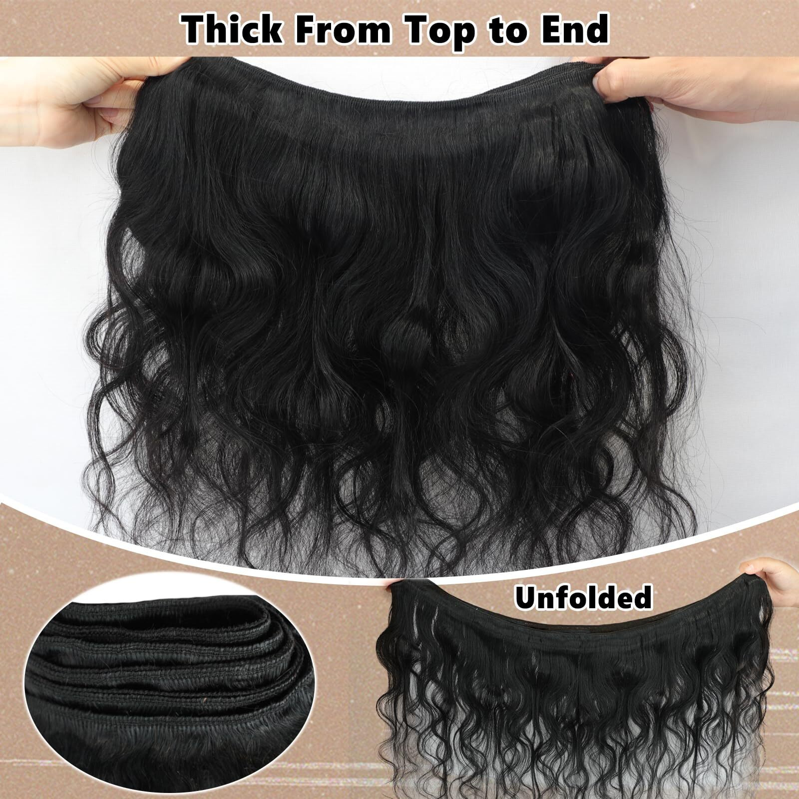 Body Wave Bundles Human Hair 26 28 30 Inch 3 Bundles 100% Unprocessed Brazilian Virgin Remy Hair Wavy Human Hair Natural Color
