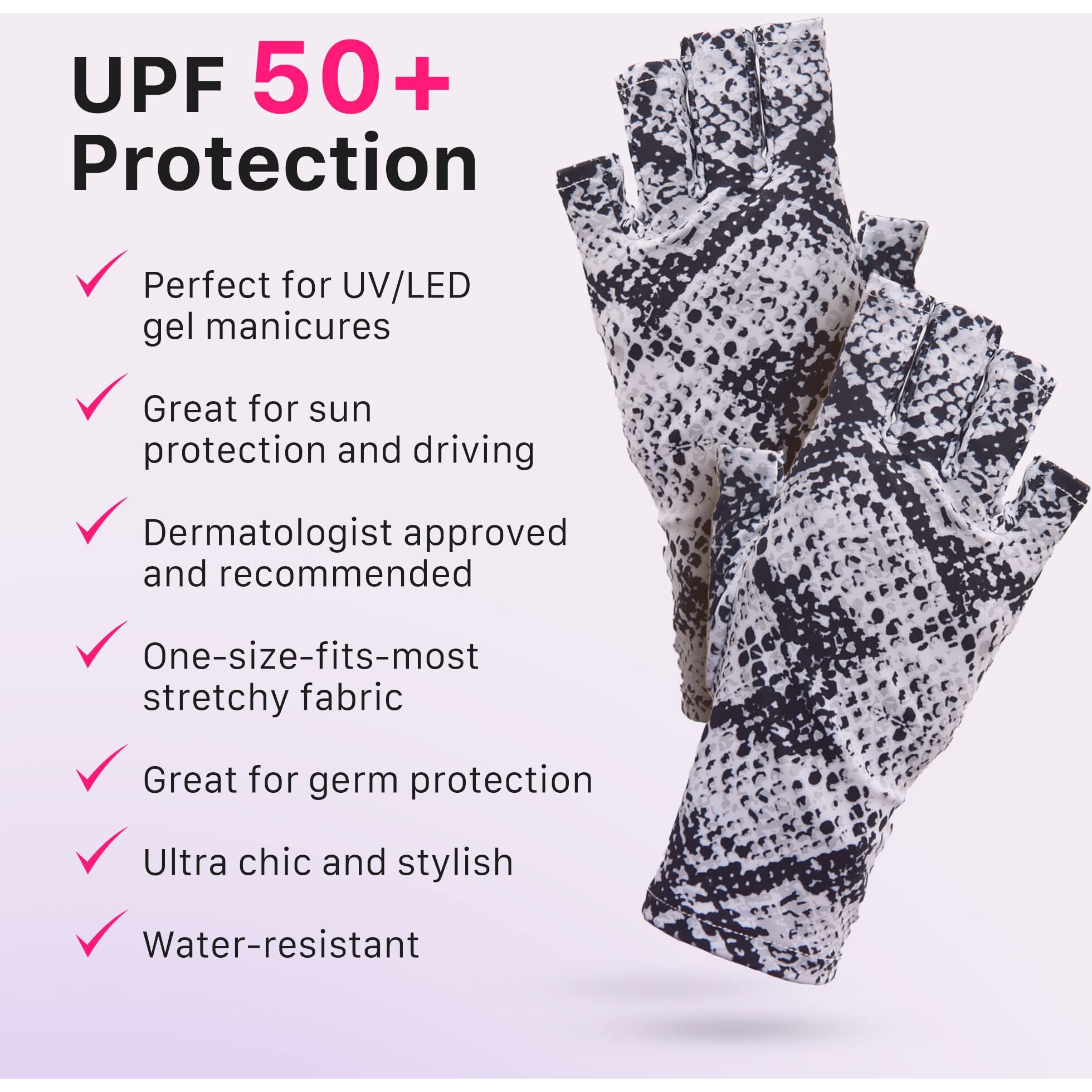 Maniglovz - The Original Upf 50+ Uv Light Protective Nail Gloves | Gel Manicure Gloves And Anti Uv Fingerless Gloves For Women | Can Be Used As Sun Protection Gloves For Driving | Miss Soni