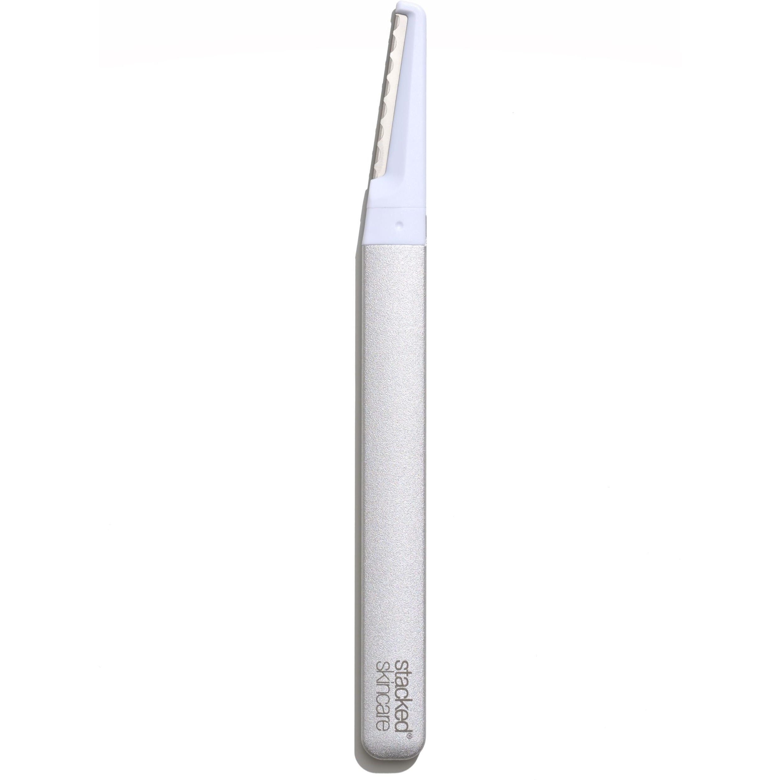 Stackedskincare Dermaplane Razor For Women Face - Professional Facial Razor, Non-Electric Face Shaver For Women - Eyebrow Razor & Dermaplaning Tool For Face Exfoliation - Includes Handle & Blade