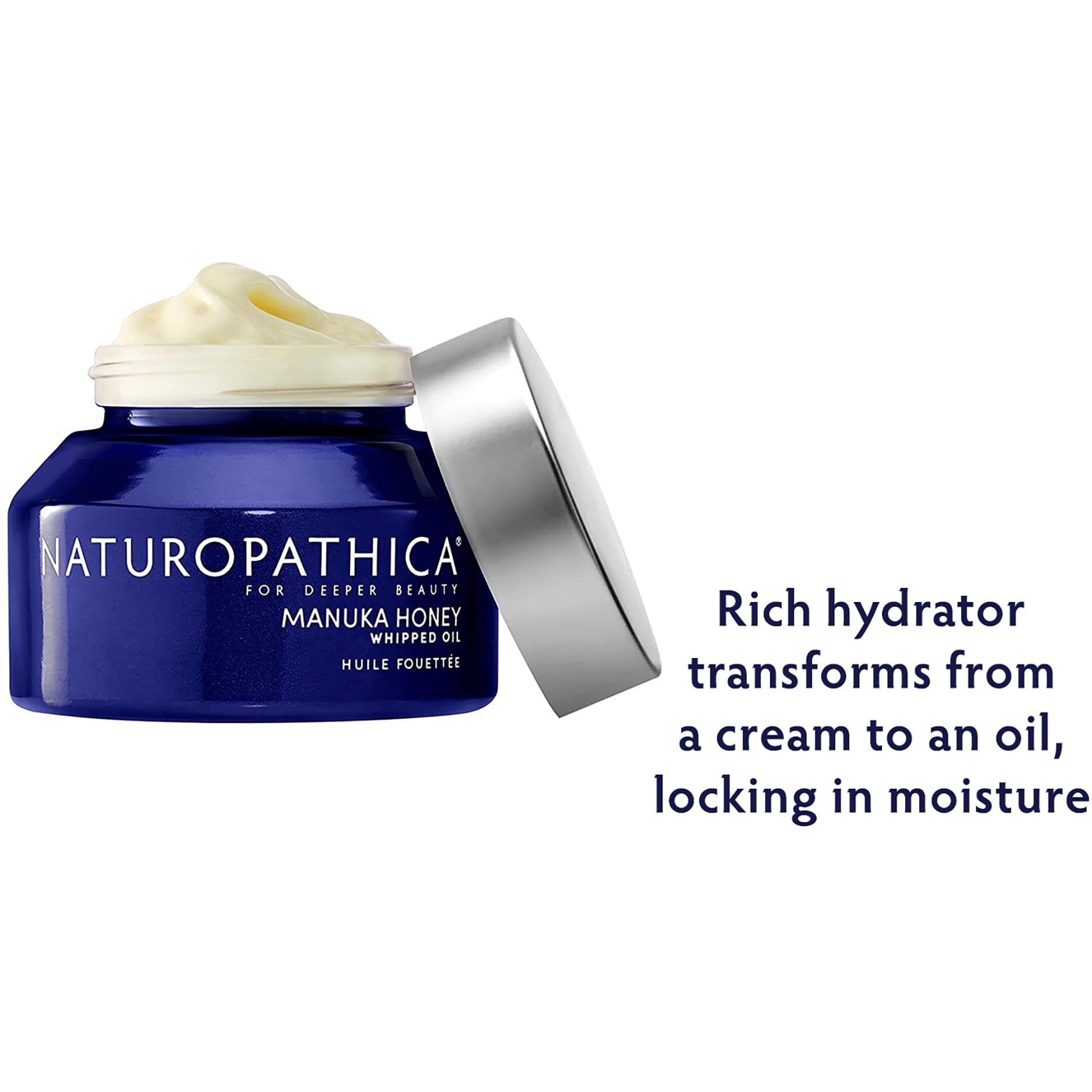 Naturopathica Manuka Honey Whipped Oil, Hydrating Cream To Oil Face Moisturizer, Facial Oil To Nourish & Protect Skin, Rich Antioxidant Oil For Face 1.69 Fl Oz