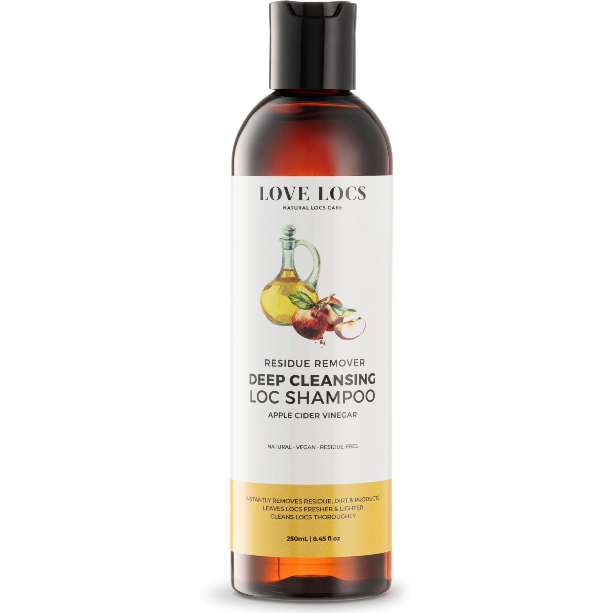 Love Locs Apple Cider Vinegar Deep Cleansing Dreadlock Shampoo | Clarifying Cleanser For Build Up | Residue Remover | Acv Loc Shampoo | Hair Detox | Natural | Vegan | Residue Free