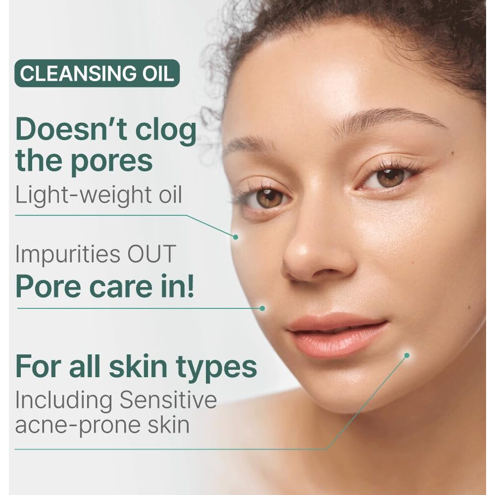 Illiyoon Gentle Deep Cleansing Oil | Lightweight Facial Cleanser With Coconut Oil & Aha/Bha For Makeup, Fragrance-Free, Sebum & Blackhead Removal, Korean Skin Care, 8.45 Fl.Oz.