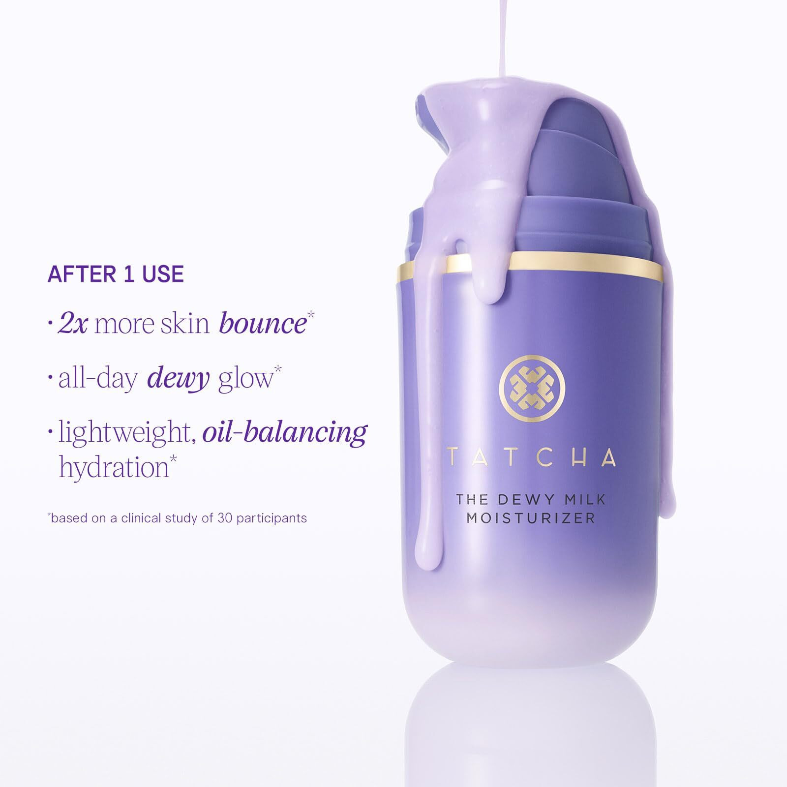 Tatcha The Dewy Milk Moisturizer, Lightweight, Oil-Balancing Hydration For Bouncy Skin & A Lasting Dewy Glow