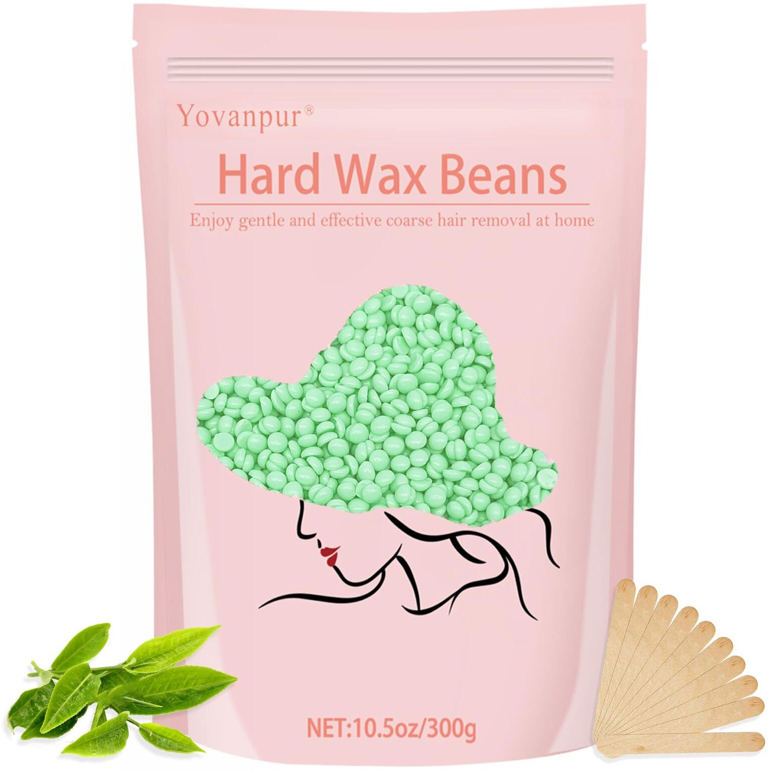 Hard Wax Beads For Hair Removal - 10.5Oz Thick Hair Formula For Sensitive Skin, Full Body, Face, Chest, Back, Leg, Bikini Brazilian Waxing - Wax Refill For Women And Men