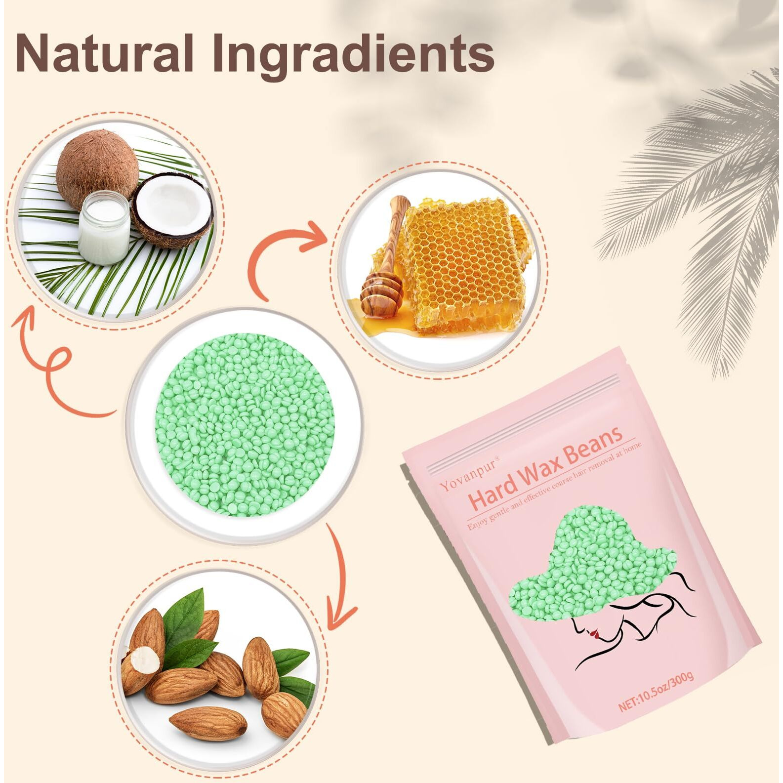 Hard Wax Beads For Hair Removal - 10.5Oz Thick Hair Formula For Sensitive Skin, Full Body, Face, Chest, Back, Leg, Bikini Brazilian Waxing - Wax Refill For Women And Men