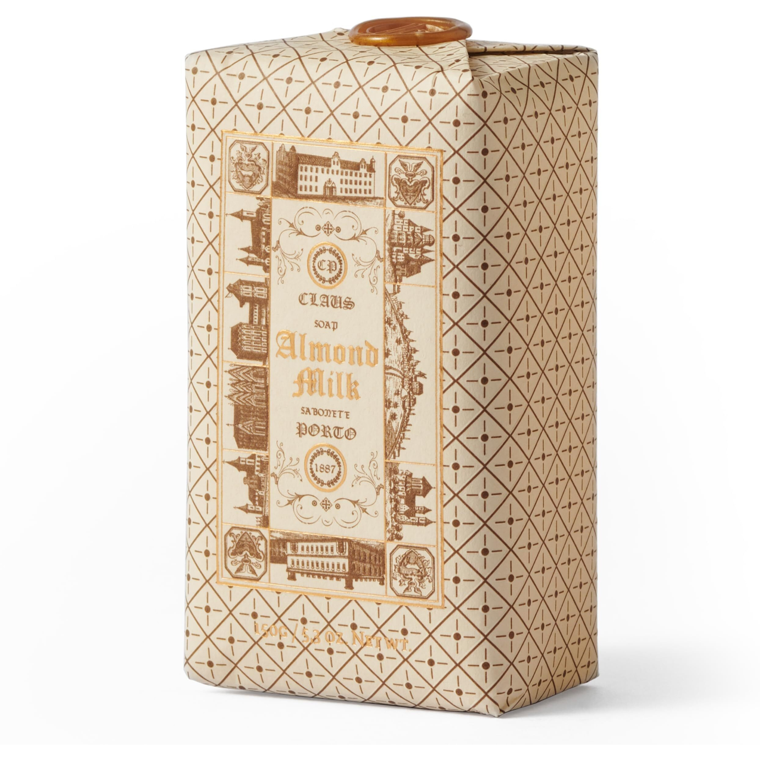 Claus Porto - Double Almond Milk Body Soap For Men + Women | Revitalizing, Cleansing, Nourishing | Handcrafted, Aromatic, Comforting (150G | 5.3 Oz)