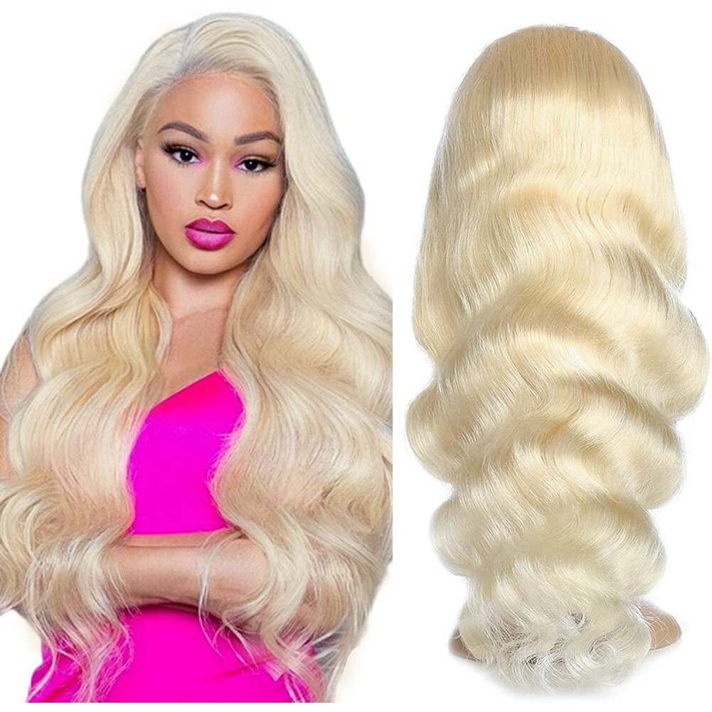 Ying Guan 613 Lace Front Wigs Human Hair 250% Density 5X5 Blonde Lace Front Wigs Human Hair Pre Plucked Glueless Wigs Human Hair 12A Body Wave Wigs For Women Lace Frontal Wig 26Inch
