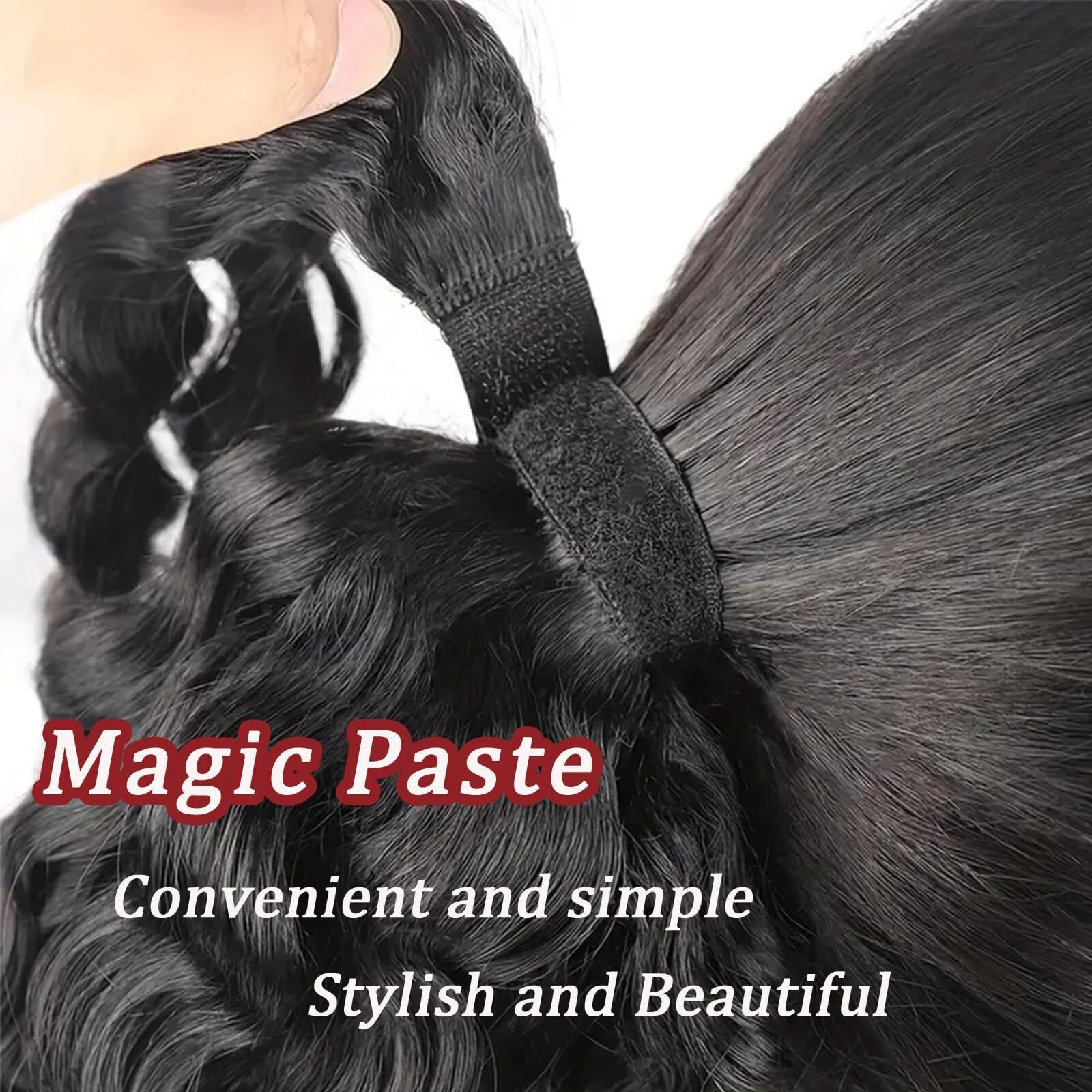 Ponytail Extension Human Hair Clip In Pony Tail Hair Extensions For Black Women Curly Wave Thick Natural Looking Hair Pieces Body Wave Human Hair Ponytail(18Inch)