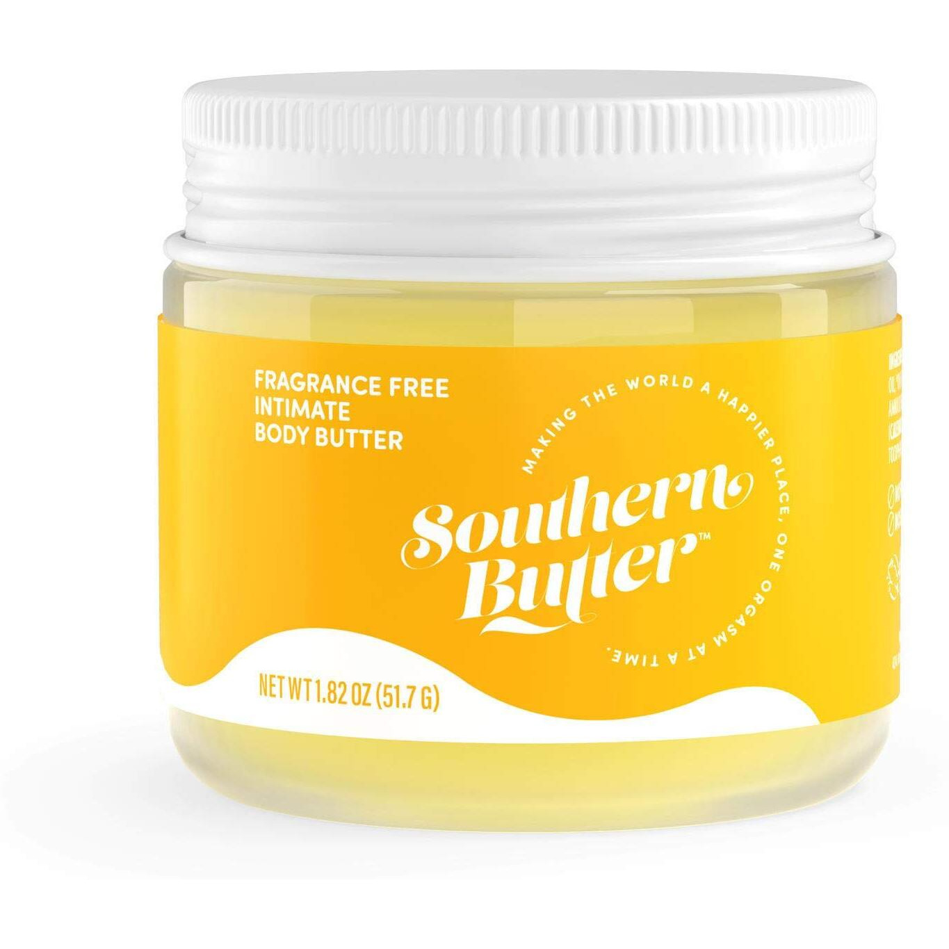 Southern Butter Natural Intimate Body Butter, Fragrance Free, 1.82-Ounce Jar