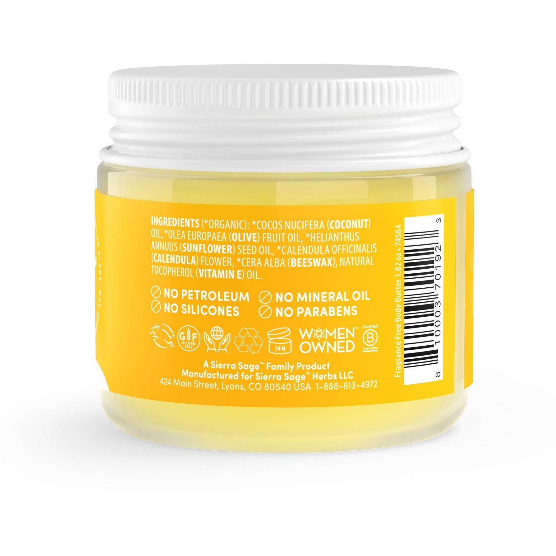Southern Butter Natural Intimate Body Butter, Fragrance Free, 1.82-Ounce Jar