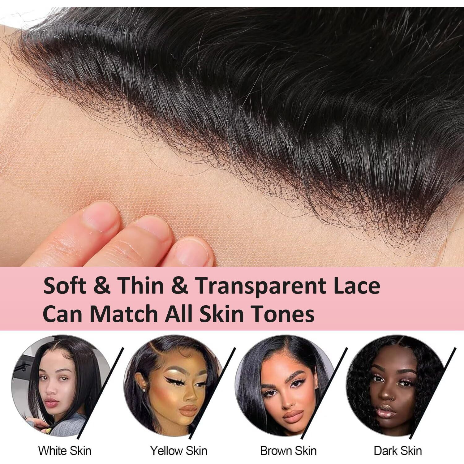 5X5 Lace Closure Hd Transparent Human Hair Body Wave Closure 12A Virgin Remy Human Hair Closure 100% Human Hair Free Part Natural Black Color 22Inch