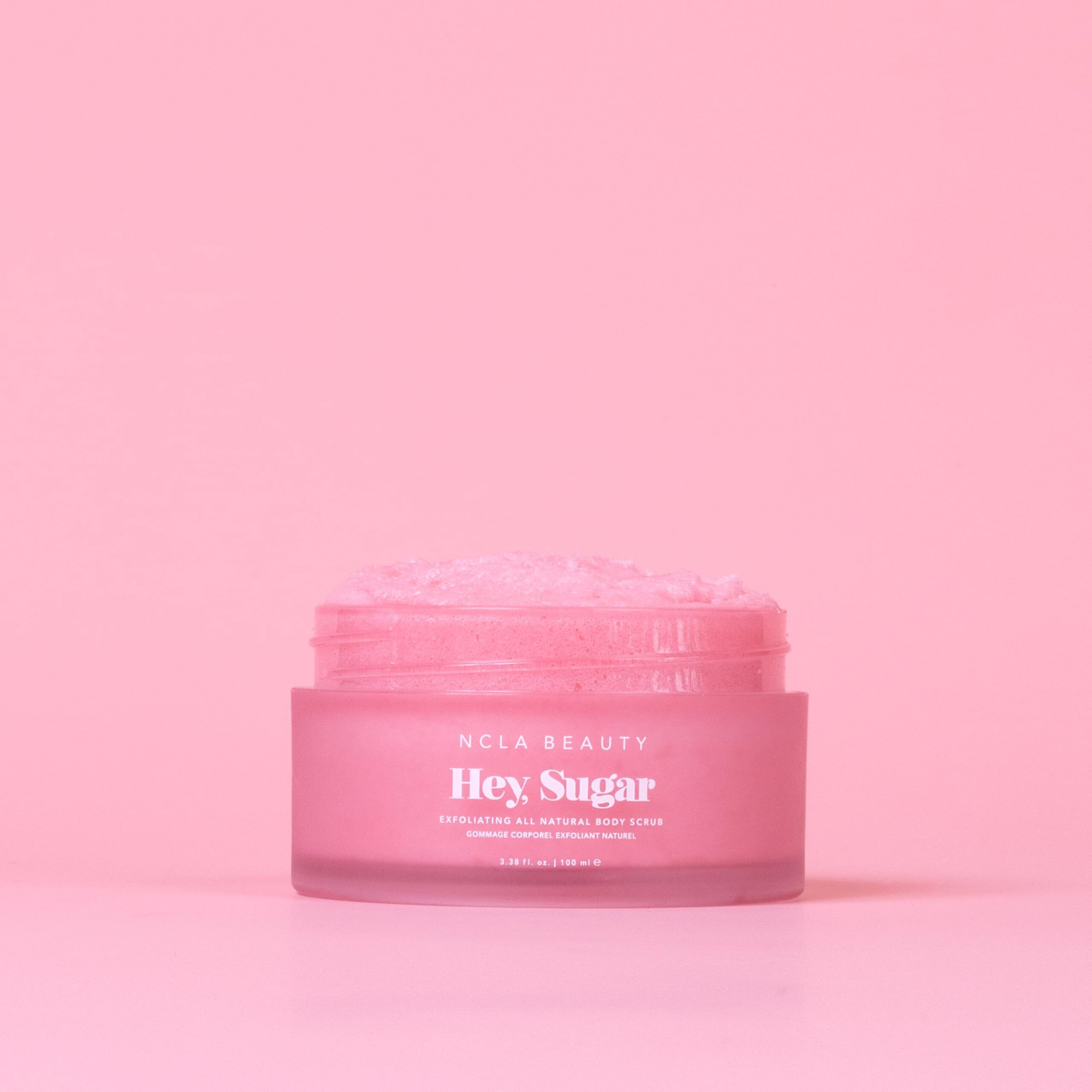 Ncla - Hey, Sugar Body Scrub | Smooth, Exfoliate, Hydrate Skin | Shea, Mango + Cocoa Butters | Vegan, Cruelty-Free, Clean Skincare (Pink Champagne 100G | 3.38 Oz)