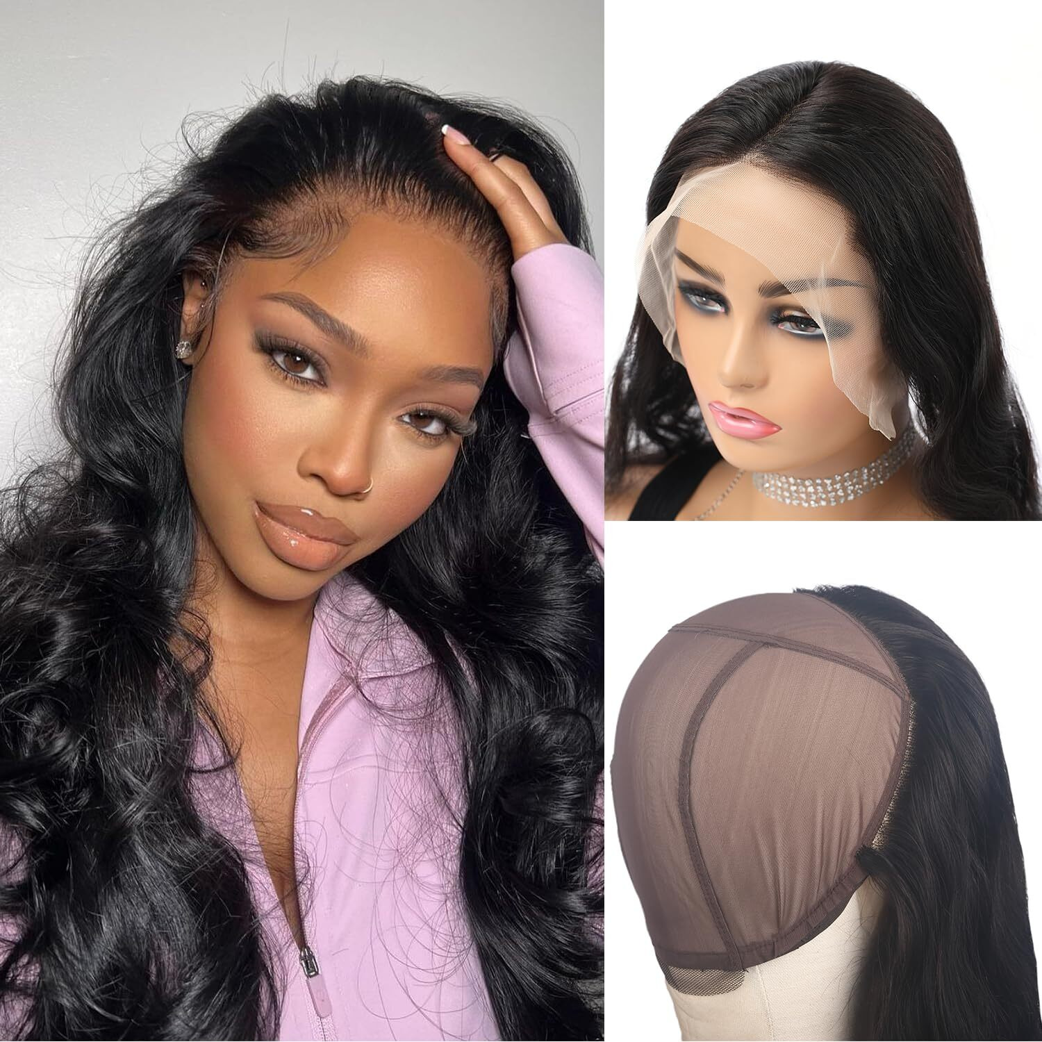 Einbeauty Pre-Sewn 13X4 Frontal Hd Lace With Elastic Cap - Body Wave Human Hair Frontal With Baby Hair, Bleach & Dye Friendly, Beginner Friendly 12 Inch Natural Black