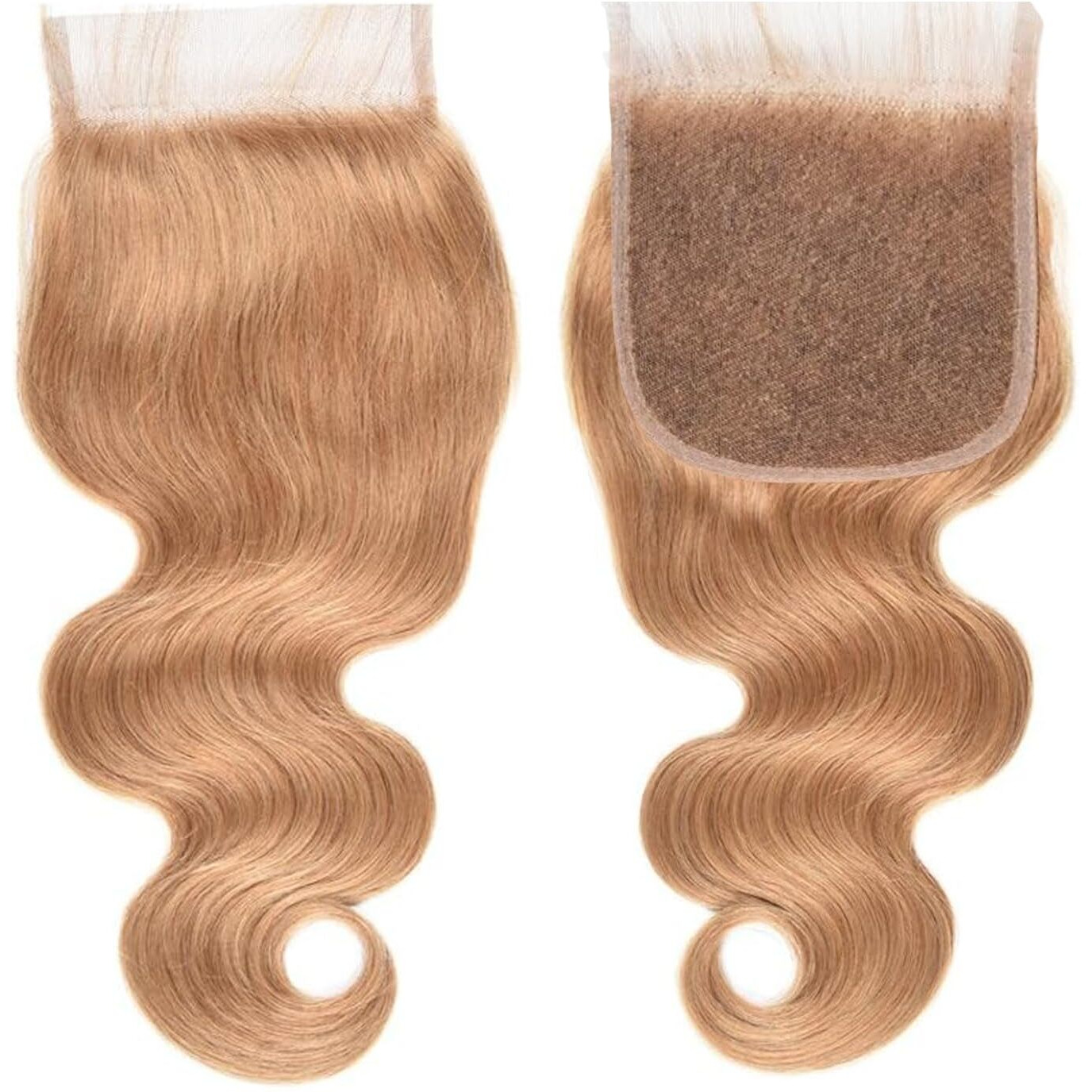 5X5 Honey Blonde Closure Human Hair Transparent Lace 27 Color Body Wave Closure Free Part Bleached Konts Raw Remy Hair Pre Plucked With Babyhair 20 Inch