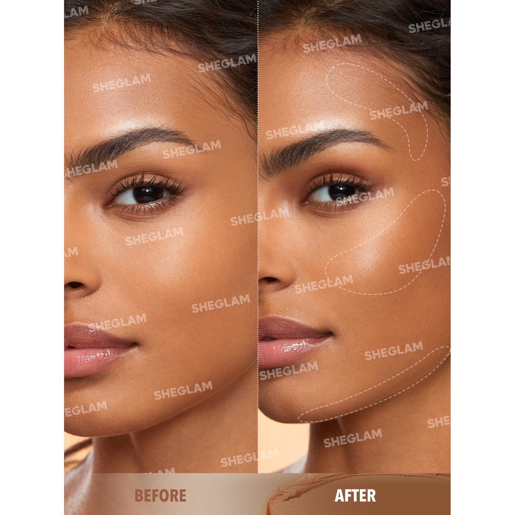 Sheglam Silk Haze Cream Bronzer Blendable Cream Makeup With A Lightweight Formula - Customizable Face Makeup For A Natural, Sun-Kissed Glow Long Lasting-Terracotta