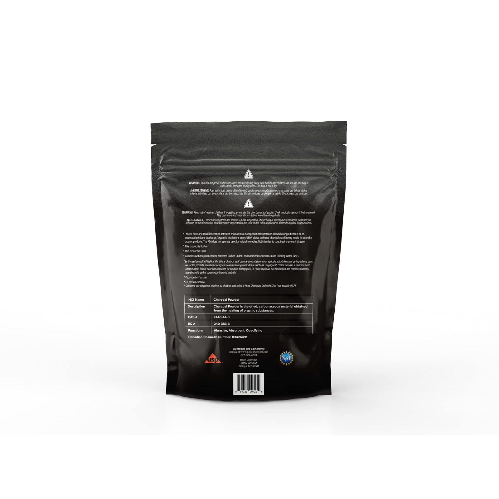 (5Lb) Organic Coconut Activated Charcoal Powder - Food Grade, Kosher - Teeth Whitening, Facial Scrub, Soap Making (5 Pound)