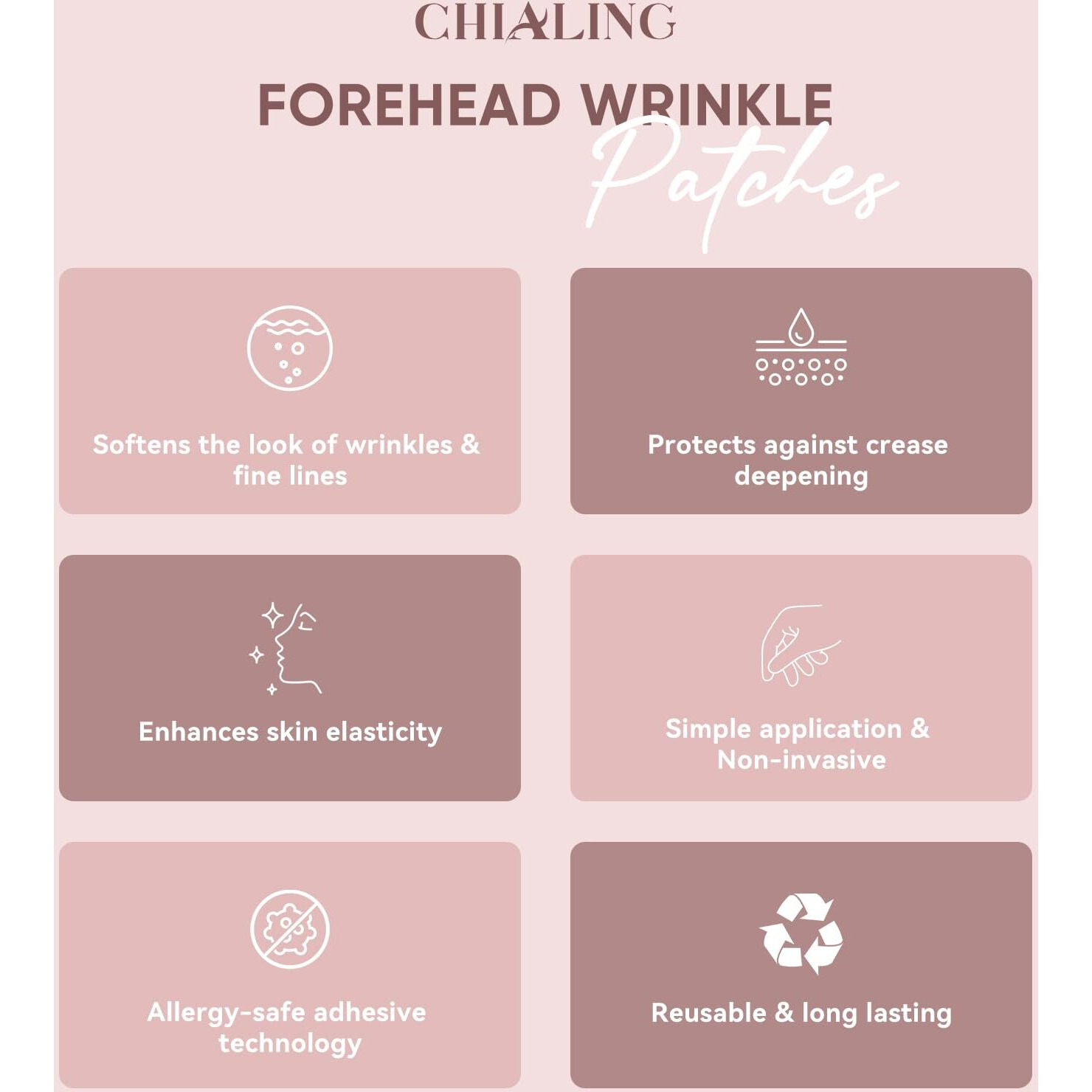 Forehead Wrinkle Patches | Reusable Overnight Smoothing Patches With Lavender Oil | Anti-Wrinkle Silicone Face Tape To Reduce Fine Lines, Prevent Creases | Non-Invasive Facial Pads | Pack Of 4