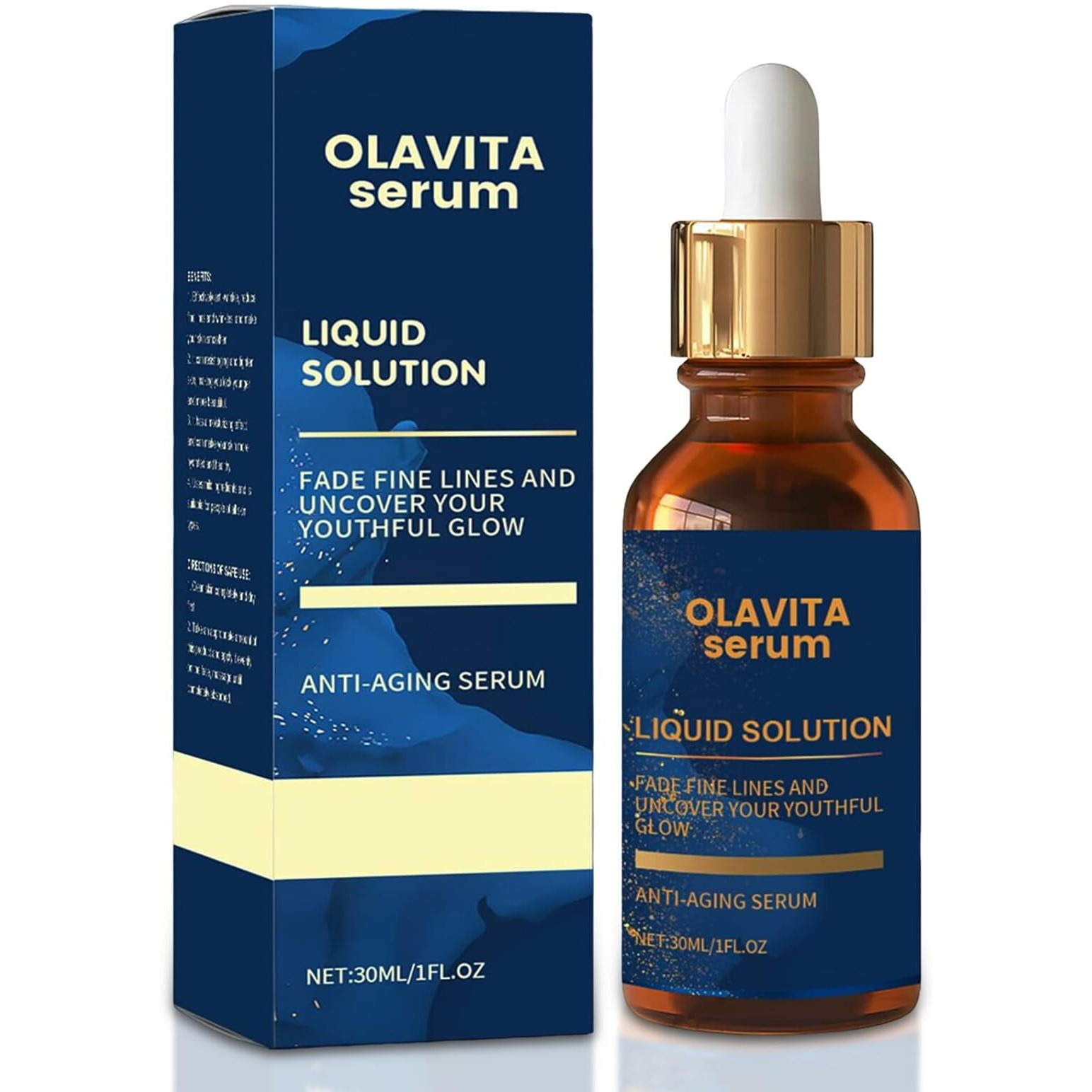 Olavita Serum, Facial Serum, Liquid Solution Anti Aging Serum, Vitamin C & E Serum, Boosts Skin Collagen Production, Diminishes Fine Lines & Wrinkles For A Youthful Glow