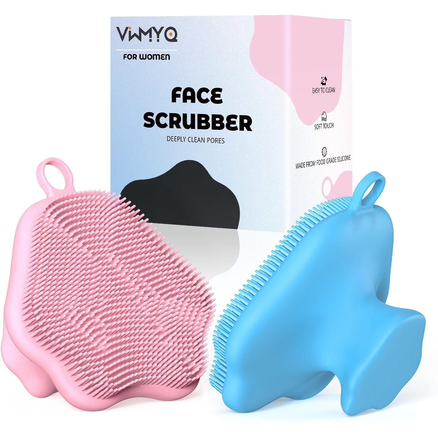 Vwmyq Silicone Face Scrubber - Exfoliating Face Scrubber For Women And Man, Gentle Facial Cleansing Brush Blackhead Acne Pore Pad Cradle Cap, Manual Soft Face Wash Brush For Deep Skin Care