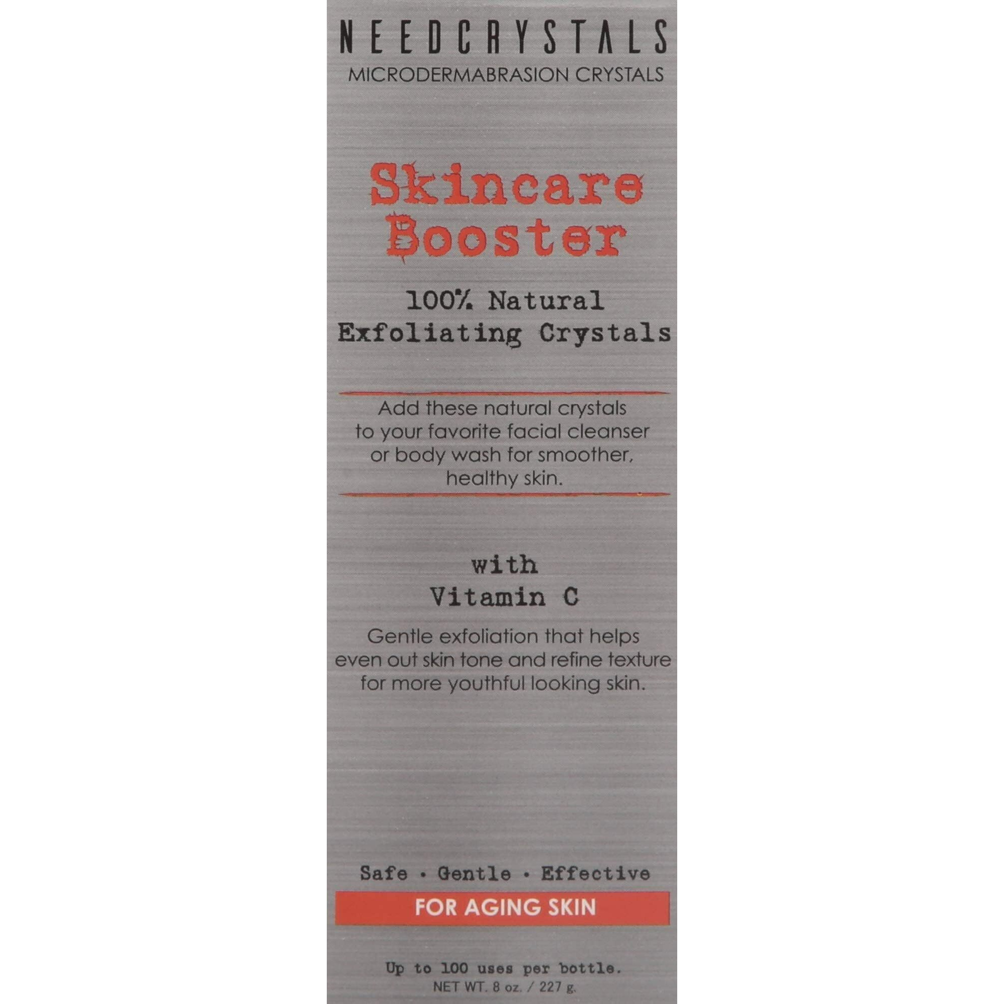 Needcrystals Microdermabrasion Crystals, Diy Face Scrub With Vitamin C. Natural Facial Exfoliator For Dull Or Dry Skin Improves Wrinkles, Anti-Aging, Skin Texture & Brightening. 8 Oz