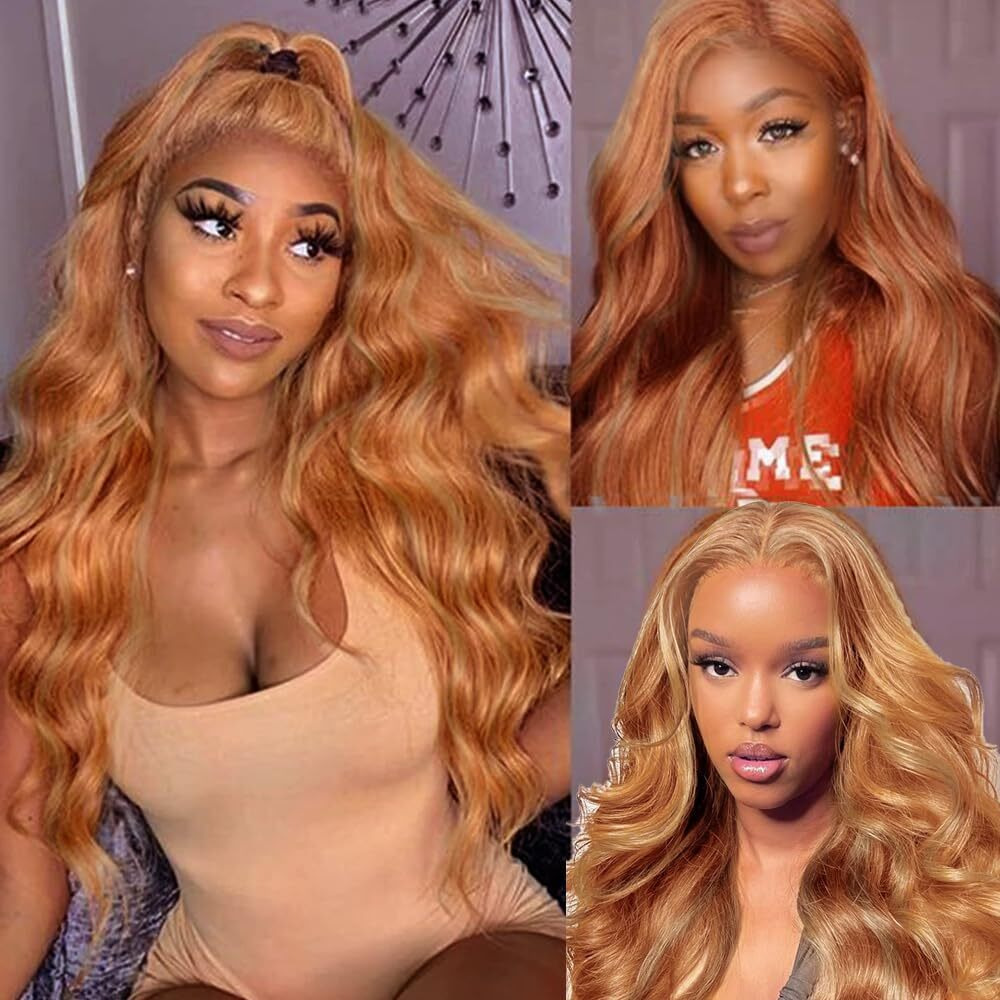 4Hw P2730 Bb Hair Extensions 34 Inch Brown Body Wave Bundles Honey Blonde Bundles P27/30 Bundles Human Hair 8A Unprocessed Brazilian Virgin Hair 1 Bundle