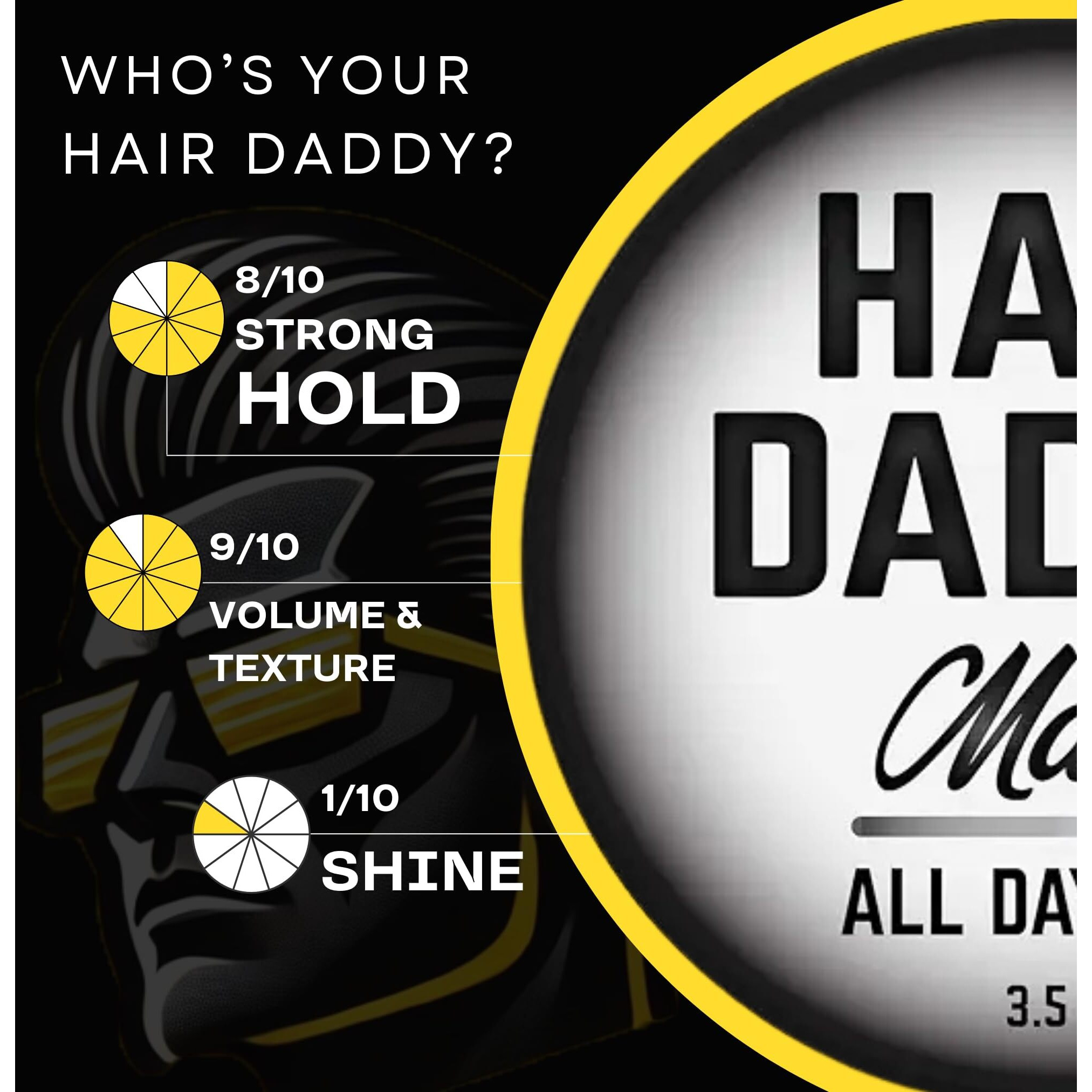 The Original Strong Hold Matte Styling Clay For Men, Natural Finish Hair Wax Product With Strong Hold, Zero Shine Hair Paste For All Hair Types