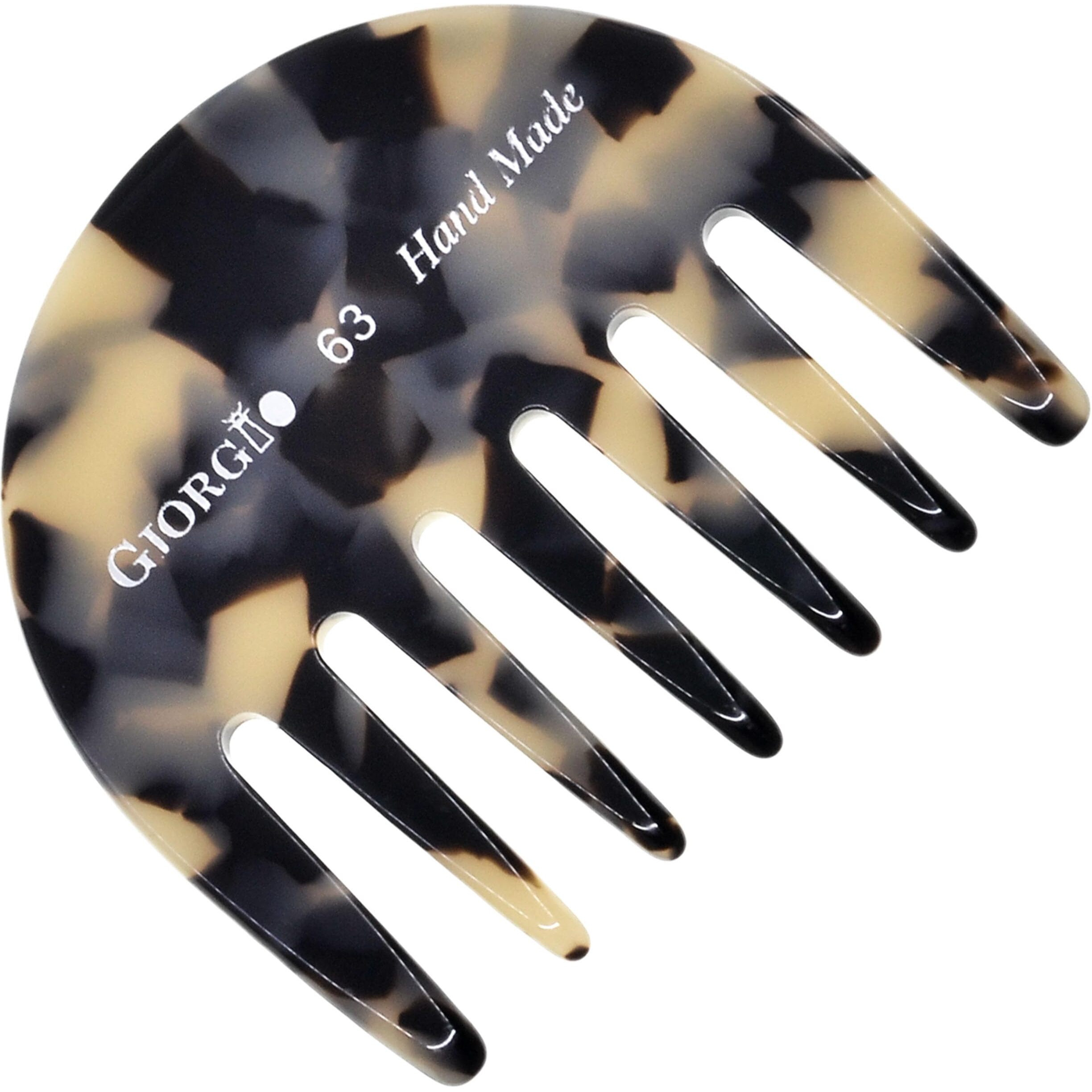 Giorgio G63 Wide Tooth Comb - Detangling, Pocket And Travel Comb For Thick Hair, Hair Detangler For Wet And Dry Everyday Care. Handmade, Saw-Cut, And Polished