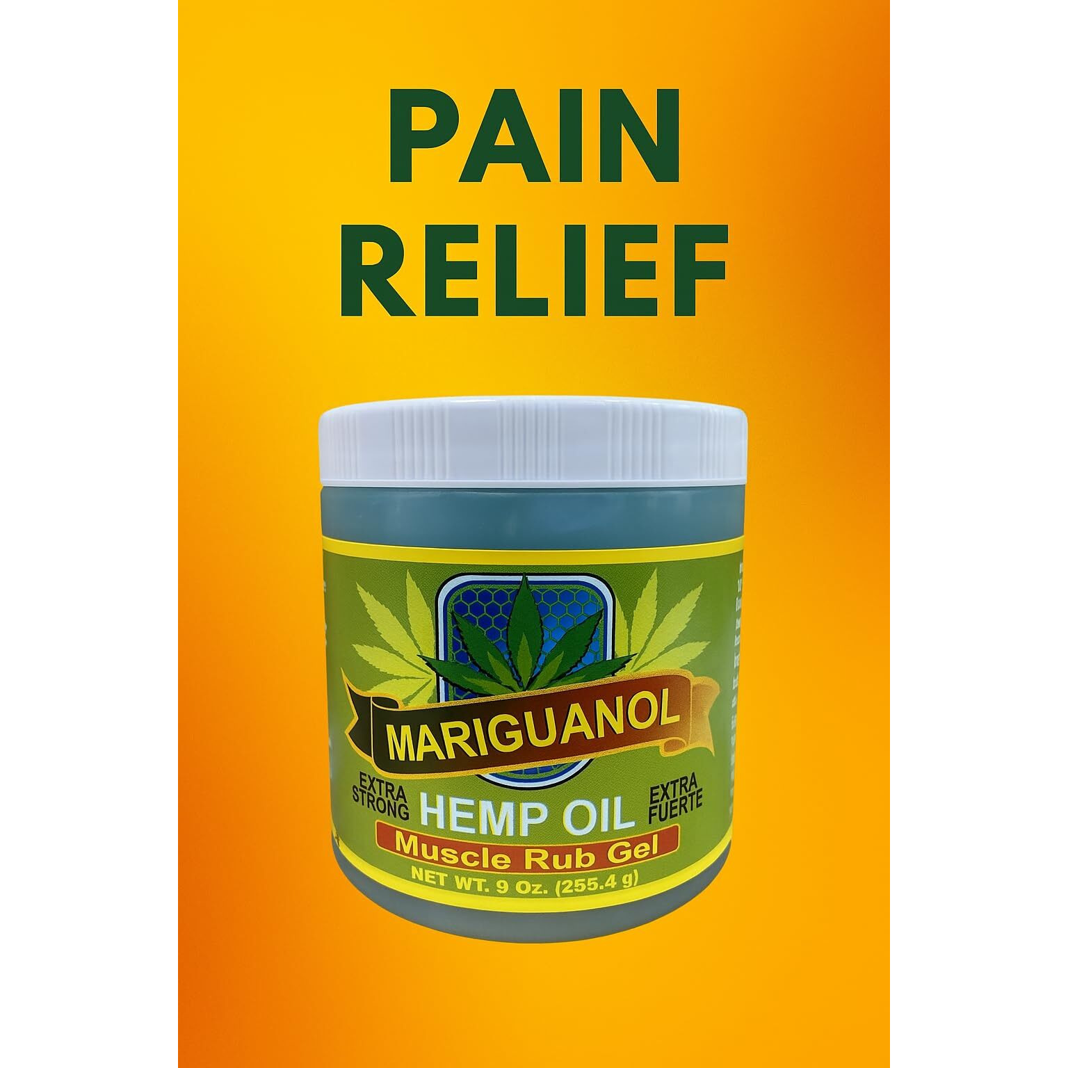 Generic Mariguanol Hemp Oil Muscle Rub Gel, 9 Fl Oz (Pack Of 1), Green
