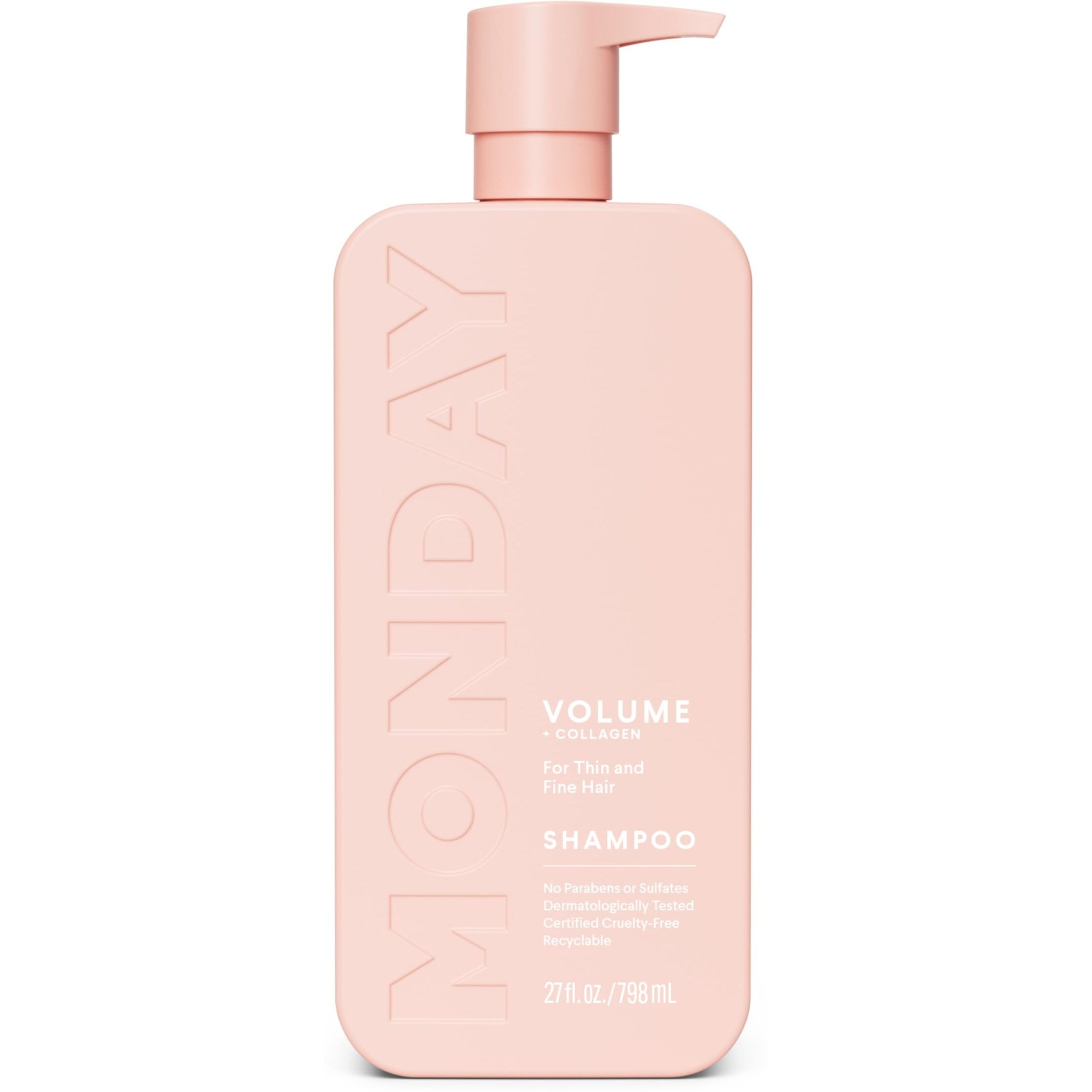 Monday Haircare Volume Shampoo With Hydrolyzed Collagen & Macadamia Oil For Thin, Fine & Flat Hair 798 Ml