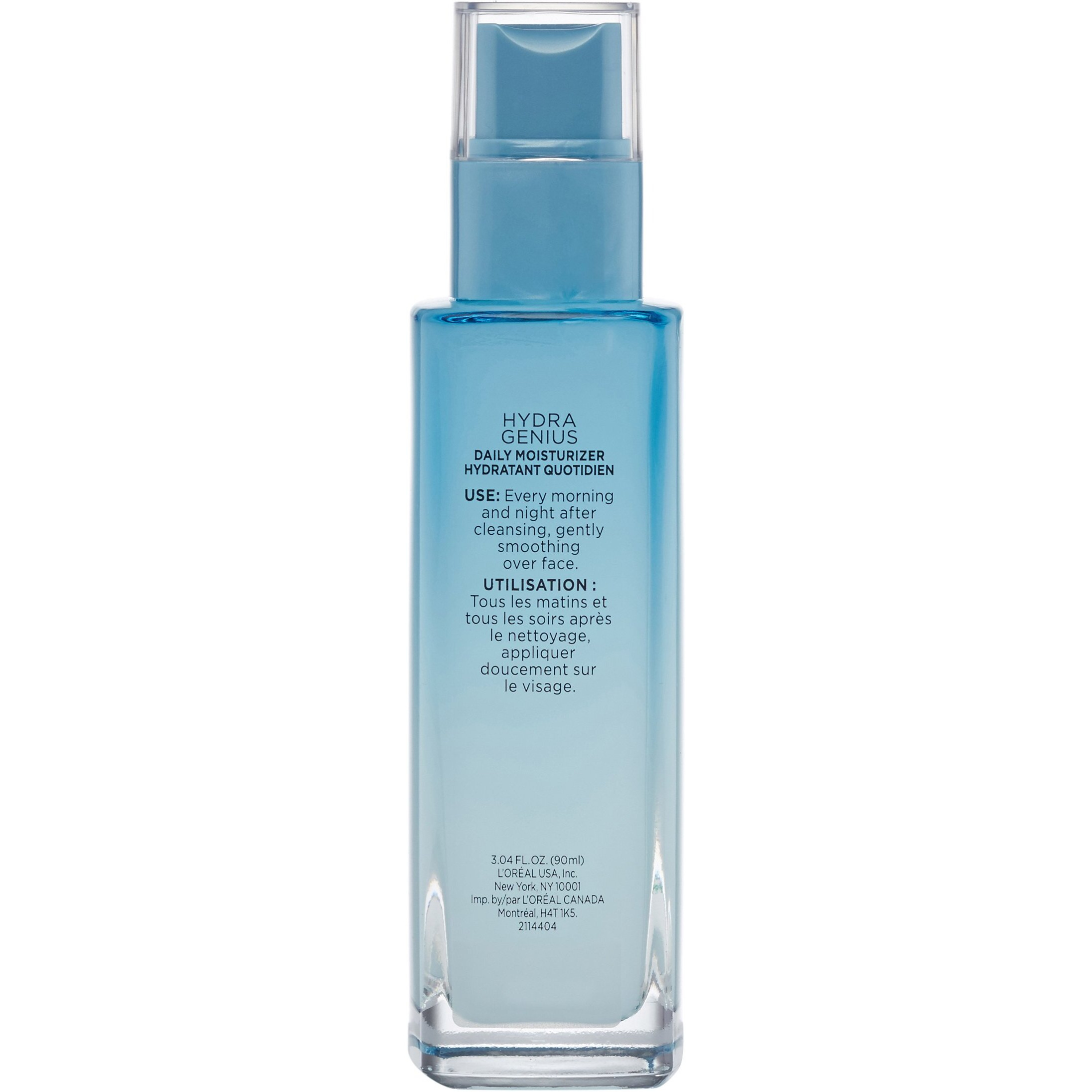 L'Oreal Paris Skincare Hydra Genius Daily Liquid Care Oil-Free Face Moisturizer For Normal To Oily Skin, Hyaluronic Acid Moisturizer For Face With Aloe Water And Hyaluronic Acid, 3.04 Fl. Oz.