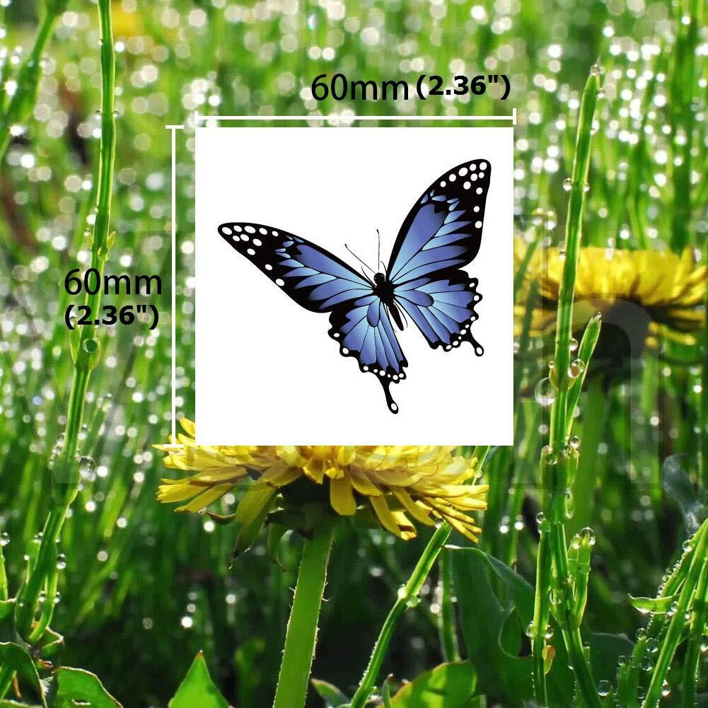 Fanoshon Butterfly Temporary Tattoos 3D Design For Kids Women Adults 16 Sheets, Assorted Fake Butterfly Body Art Stickers Water Transfer For Teen Girls Festival Halloween Party Favors Birthday Gift