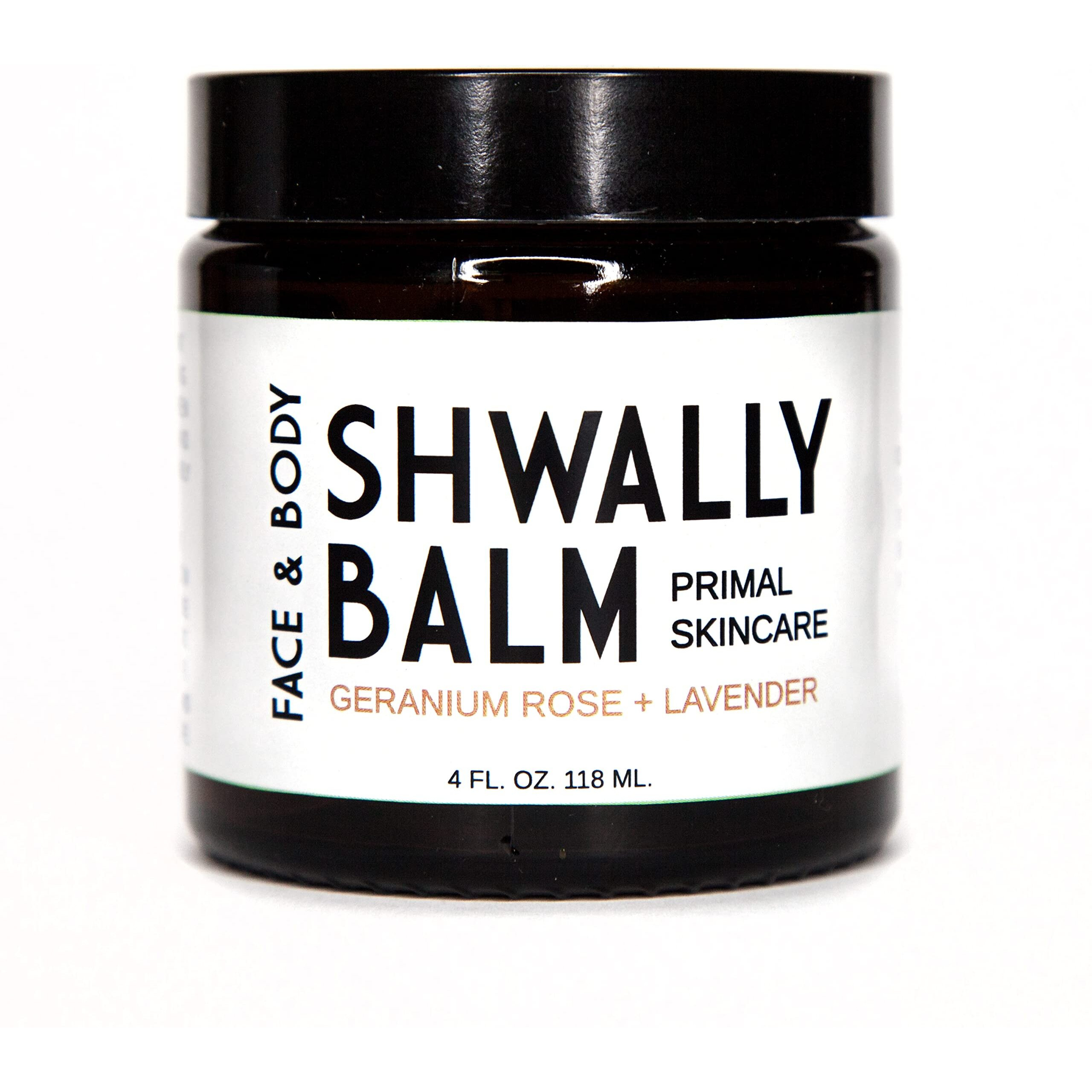 Shwally Tallow & Calendula Face & Body Balm - Paleo & Primal Tallow Moisturizer - 100% Grass Fed Tallow With Calendula Flowers - Rich In Vitamin A - 8 Oz (Organic Geranium Rose + Lavender, 8)