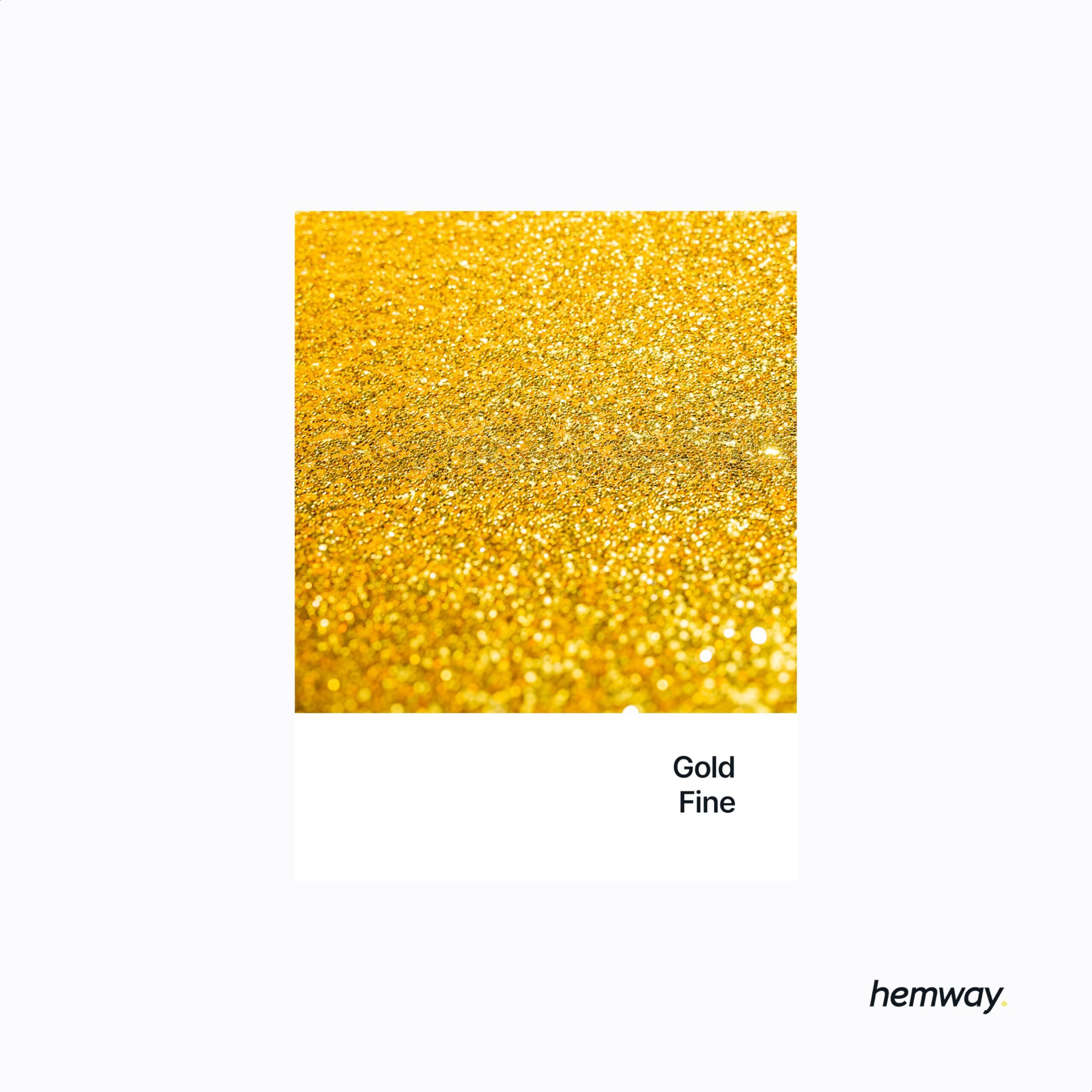 Hemway Eco Friendly Biodegradable Glitter 100G / 3.5Oz Bio Cosmetic Safe Sparkle Vegan For Face, Eyeshadow, Body, Hair, Nail And Festival Makeup, Craft - Fine (1/64"" 0.015"" 0.4Mm) - Gold